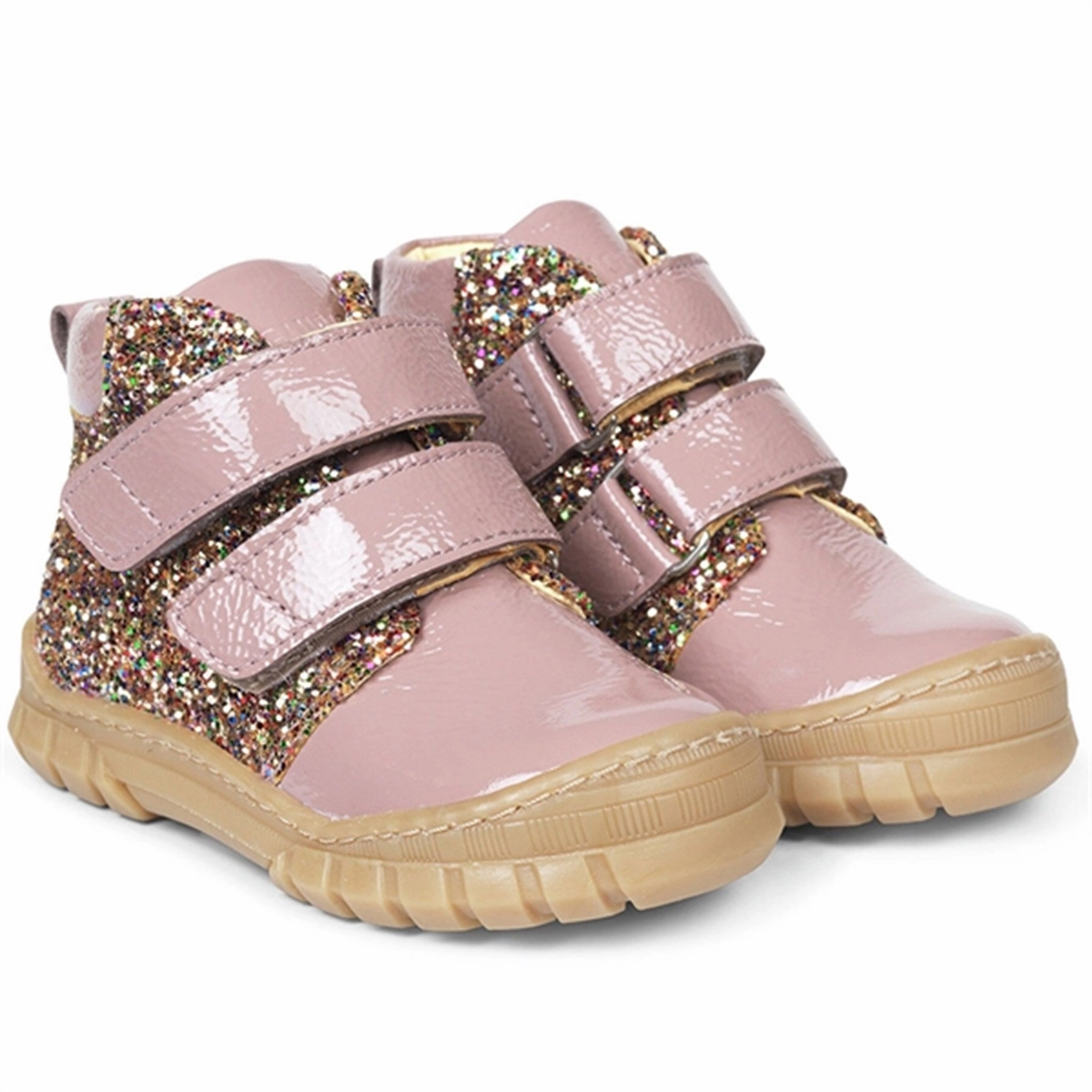 Cliff Path Angulus Beginner Shoes w Velcro Rose/Multi Glitter
