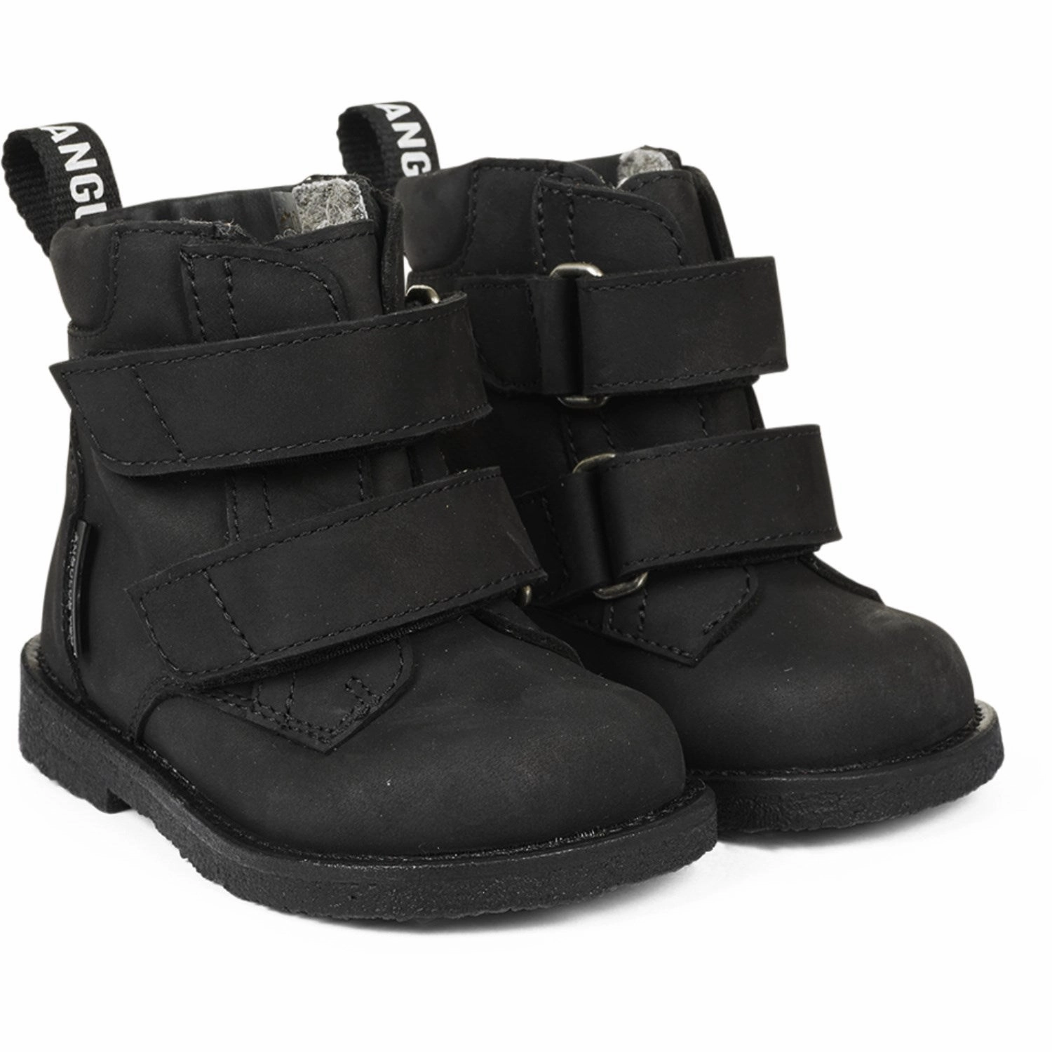 Angulus Black Beginner Tex-Boot Med logo and Velcro Closure Extreme Cold Comfortable ankle support