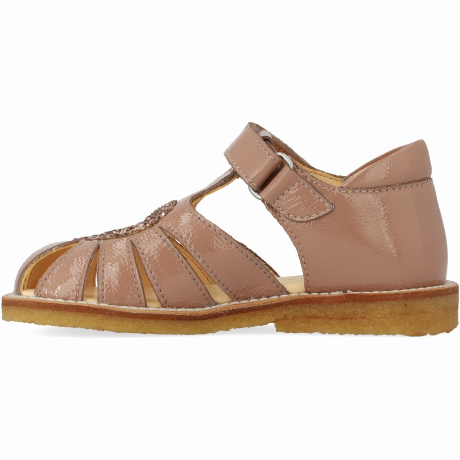 Support Comfort Angulus Clay/Clay Glitter Hjertesandal Med Glitter Hjerte