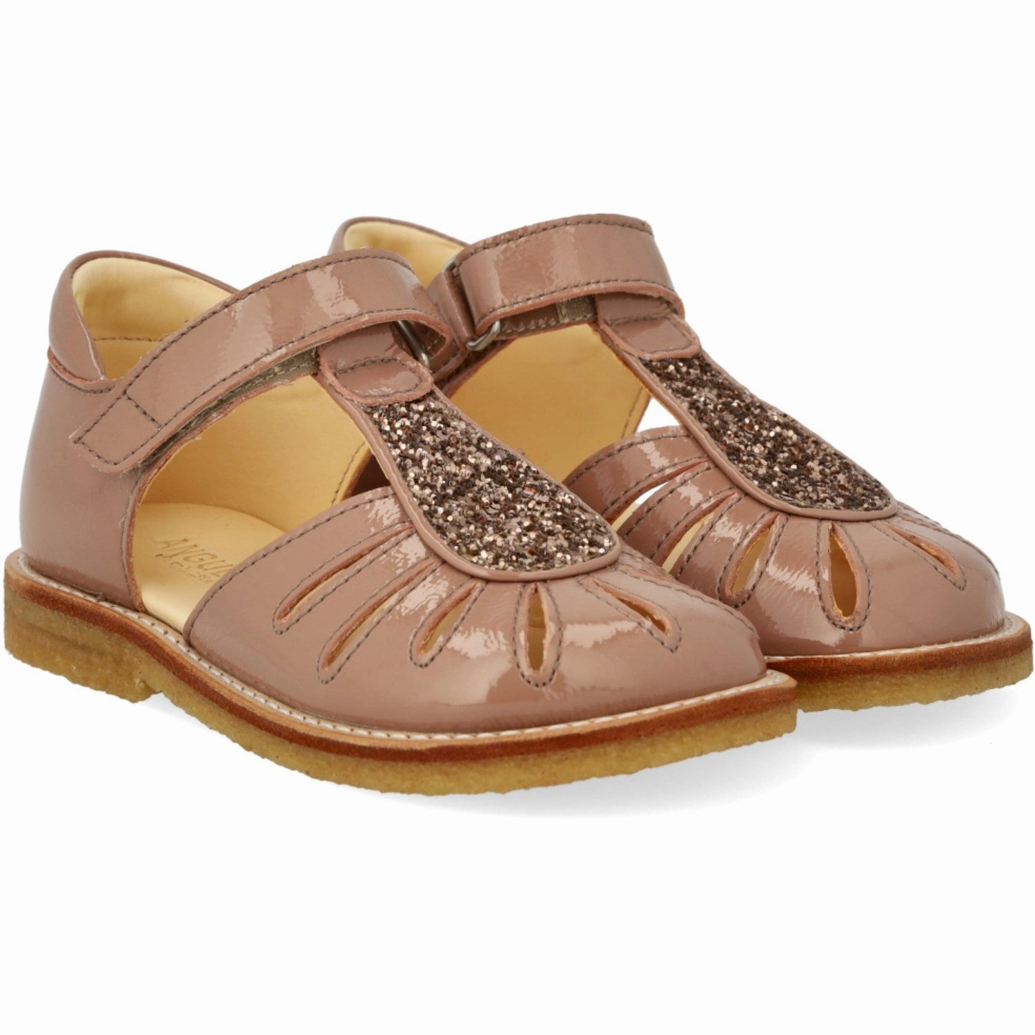 Modern Steps Angulus Clay/Clay Glitter Sandal with Drop Detail in Sparkling Glitter