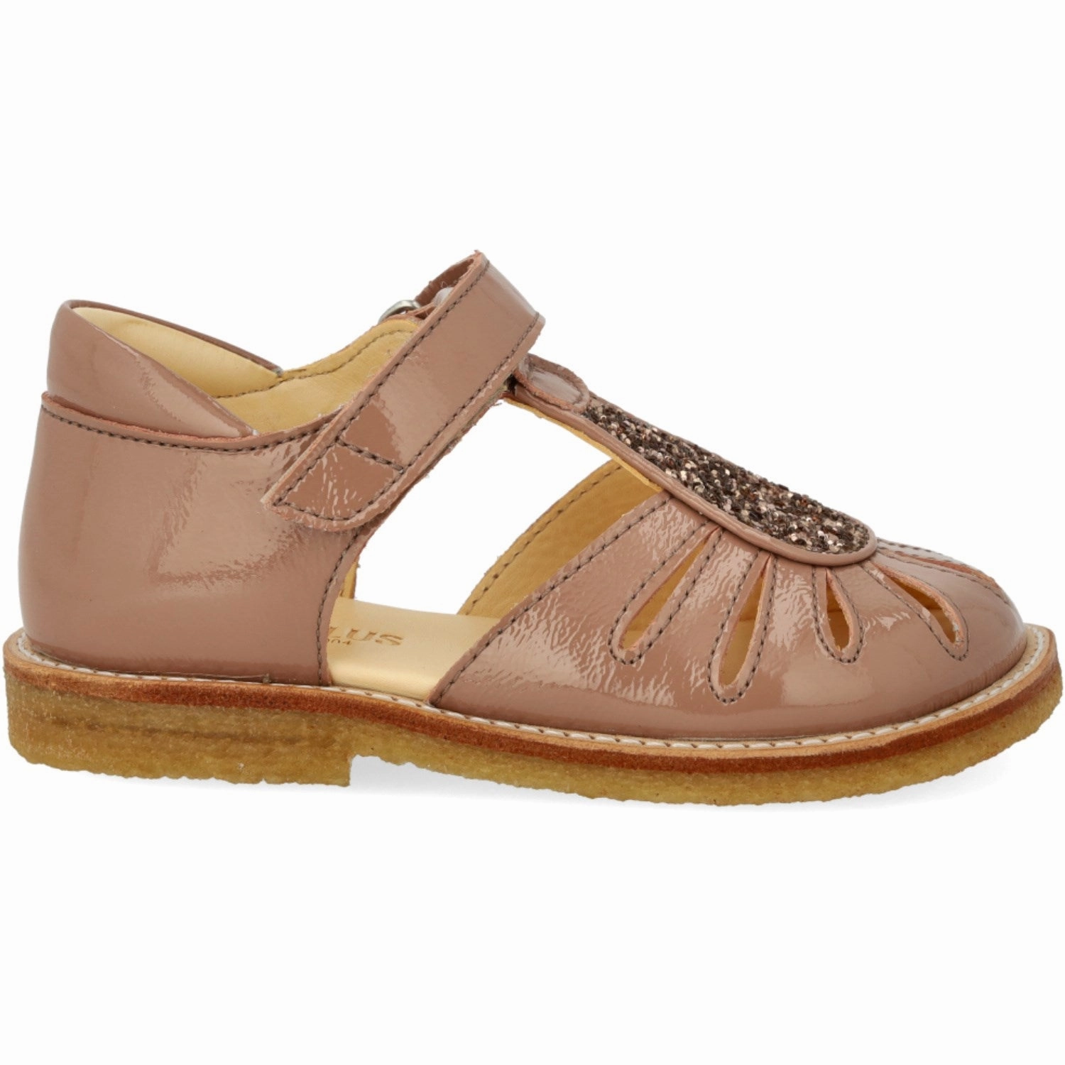 Angulus Clay/Clay Glitter Sandal with Drop Detail in Sparkling Glitter Trendy Casual Footwear