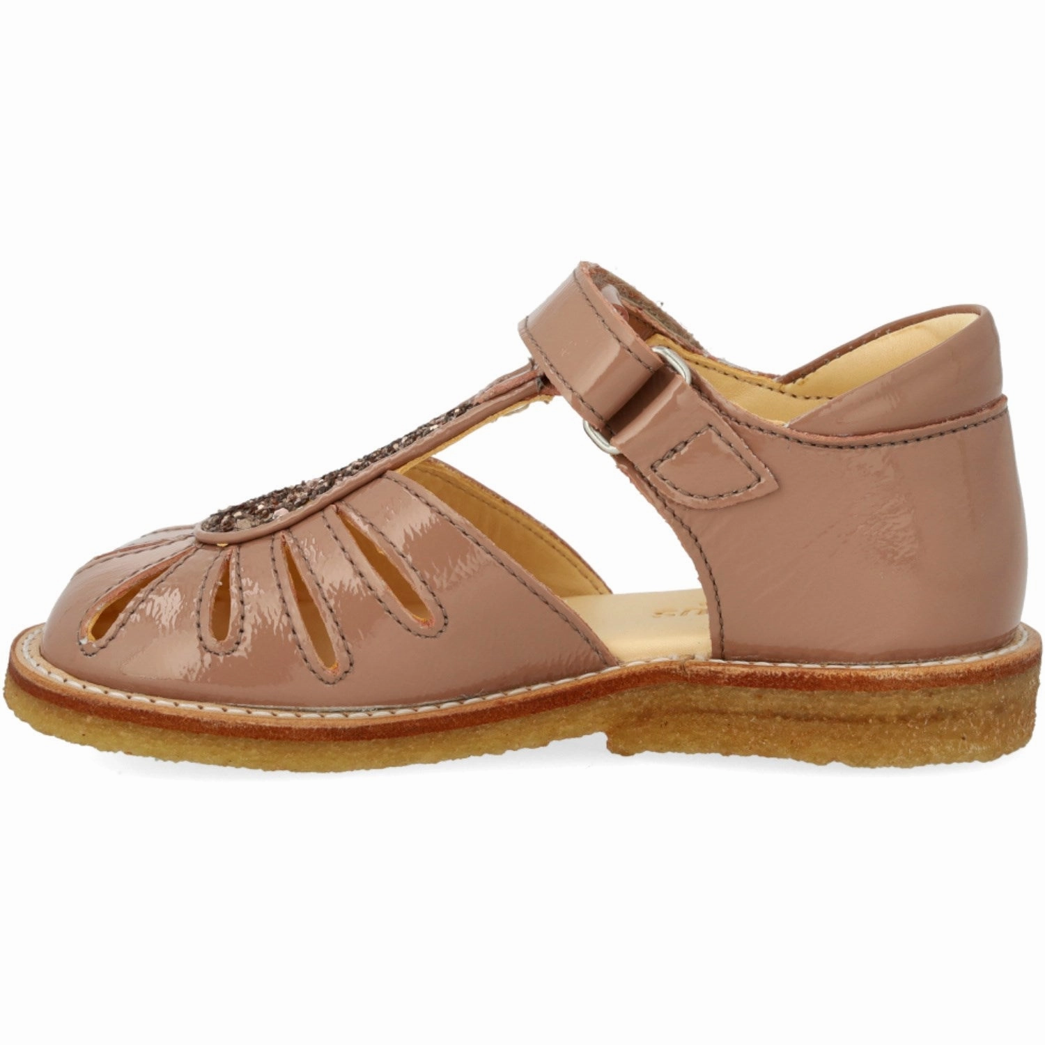 Angulus Clay/Clay Glitter Sandal with Drop Detail in Sparkling Glitter Sleek Flip-flops Heel Support