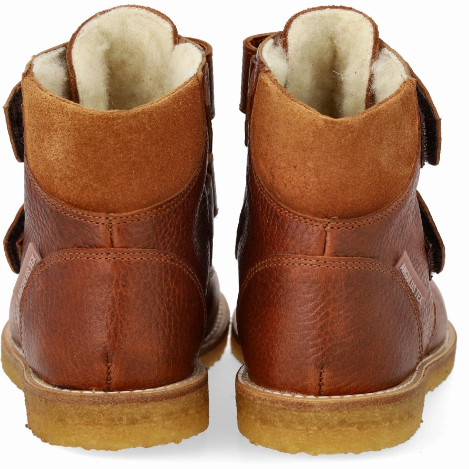 Angulus Cognac/Cognac Glitter/Mustard TEX Boot with Sparkling Glitter Hearts Lightweight Feel