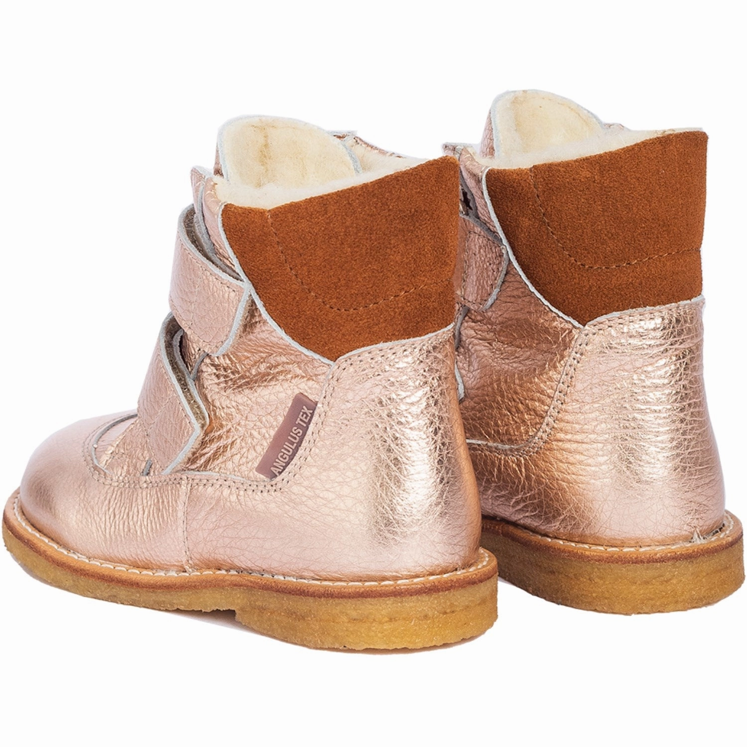 Angulus Copper/Cognac Tex boot with Velcro closure No Pressure Breathable Weekend Wanderer
