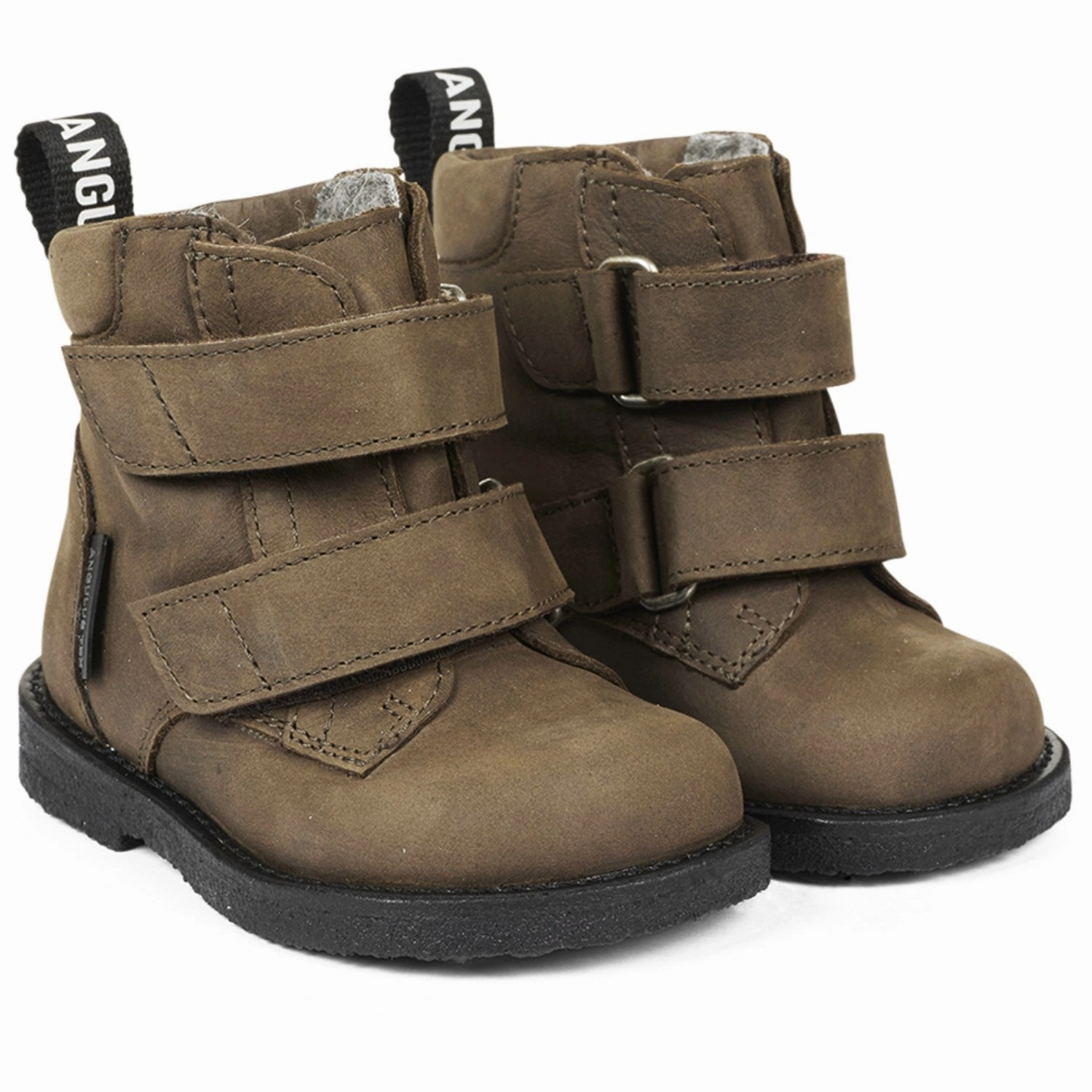 Support frame Non Marking Outsole Angulus Dark olive Beginner Tex Boot with Logo Tape and Velcro Closure