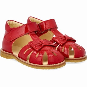 City Chill Angulus Dark Red Beginner Sandal with Bow and Velcro Closure