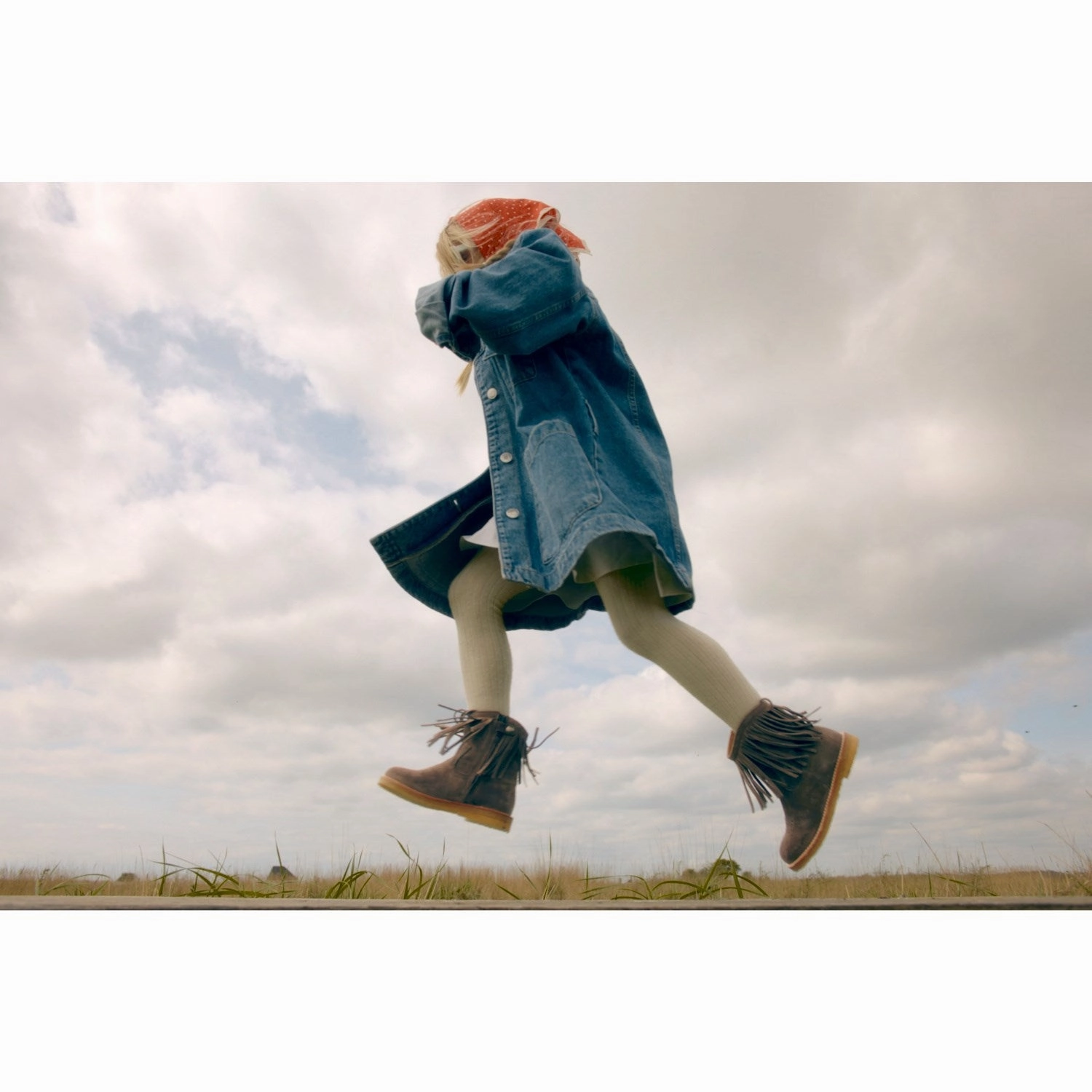 Angulus Dark Taupe Fringed Cowboy Boot with Embroidery Shock Absorbing