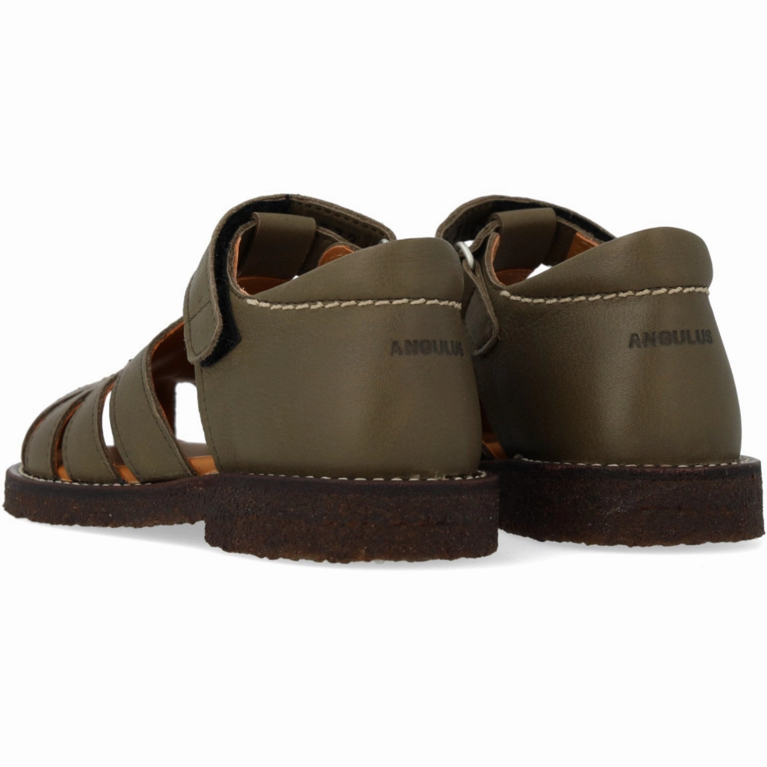 Strappy Angulus Forrest/Marshland print Leathersandal Med Stjernedetalje