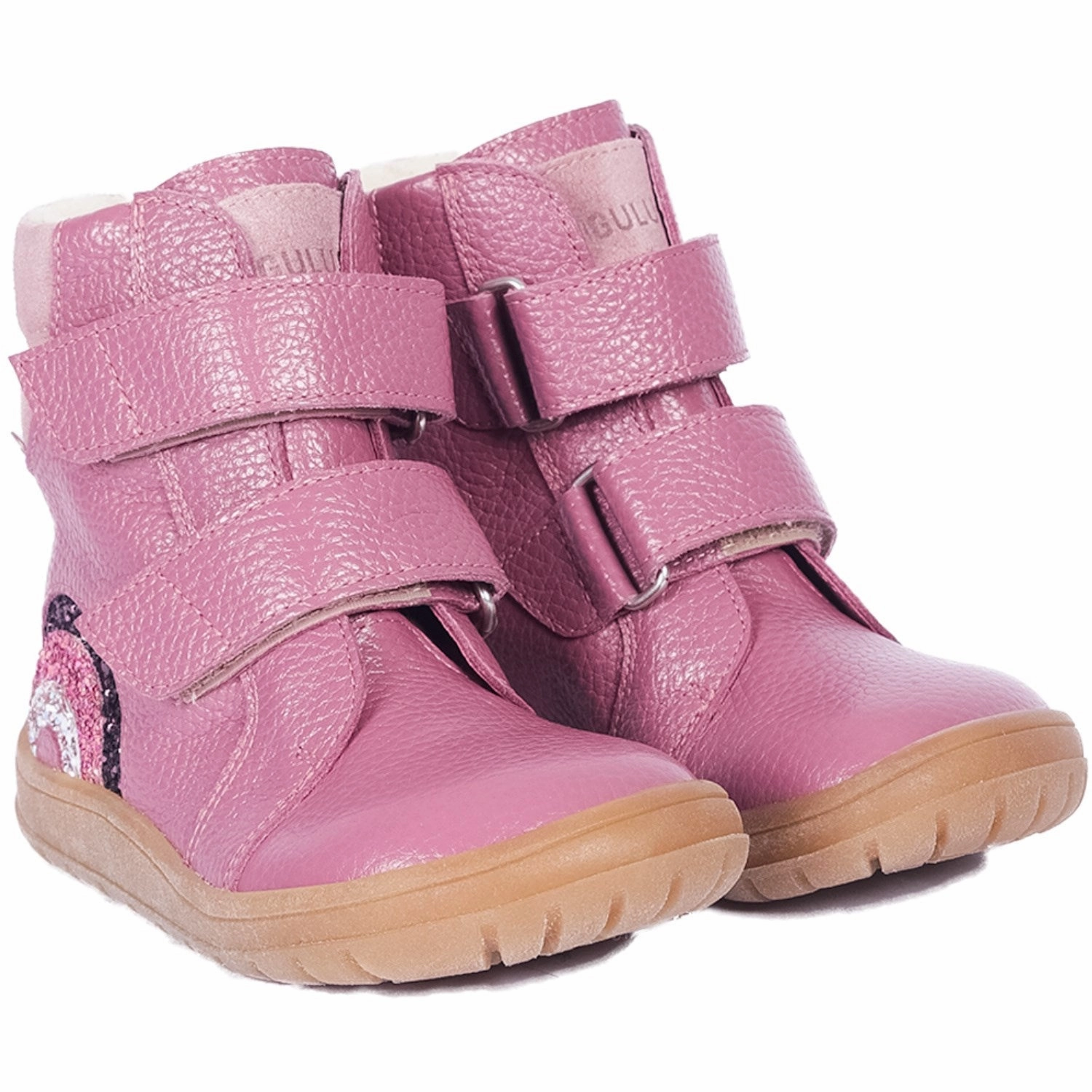 Angulus Heather/Mauve/Glitter Tex Boot with sparkling glitter rainbow Timeless Design Air Flow