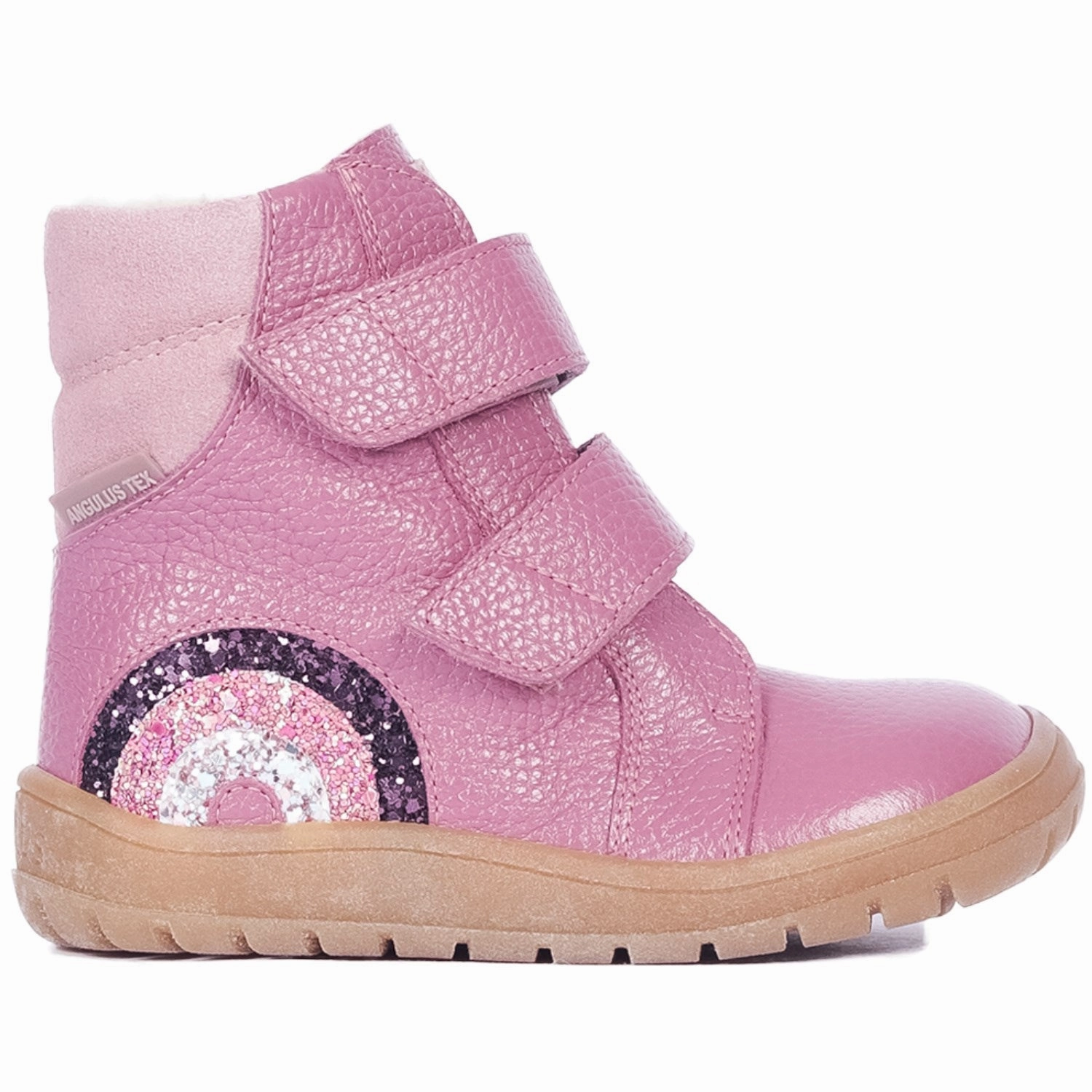 Angulus Heather/Mauve/Glitter Tex Boot with sparkling glitter rainbow Functional