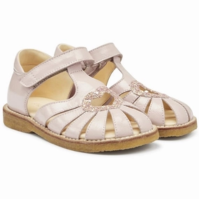 Sporty Outdoor Footwear Angulus Hjerte Sandals Pale Rose/Rose Glitter