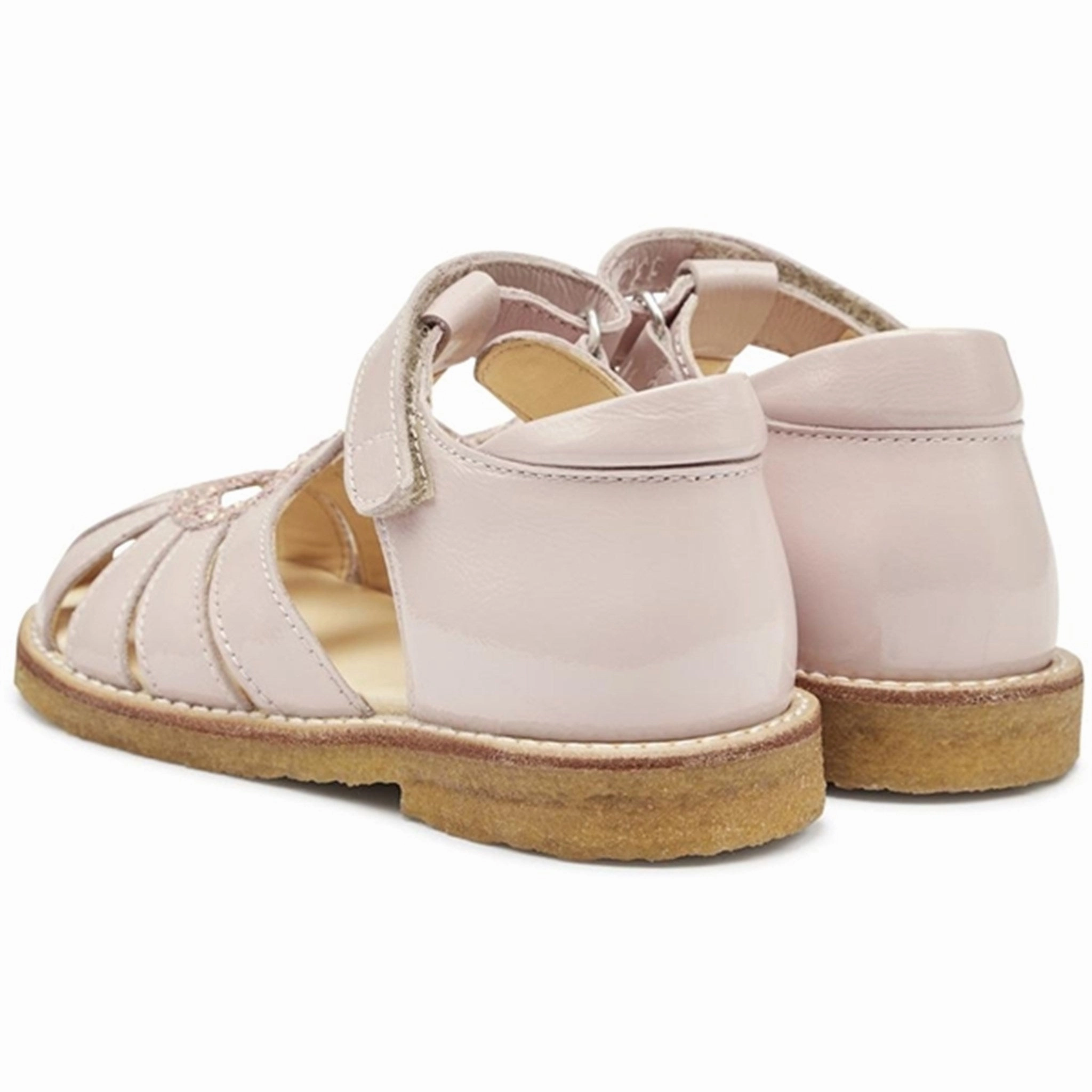 Wardrobe Staple Angulus Hjerte Sandals Pale Rose/Rose Glitter