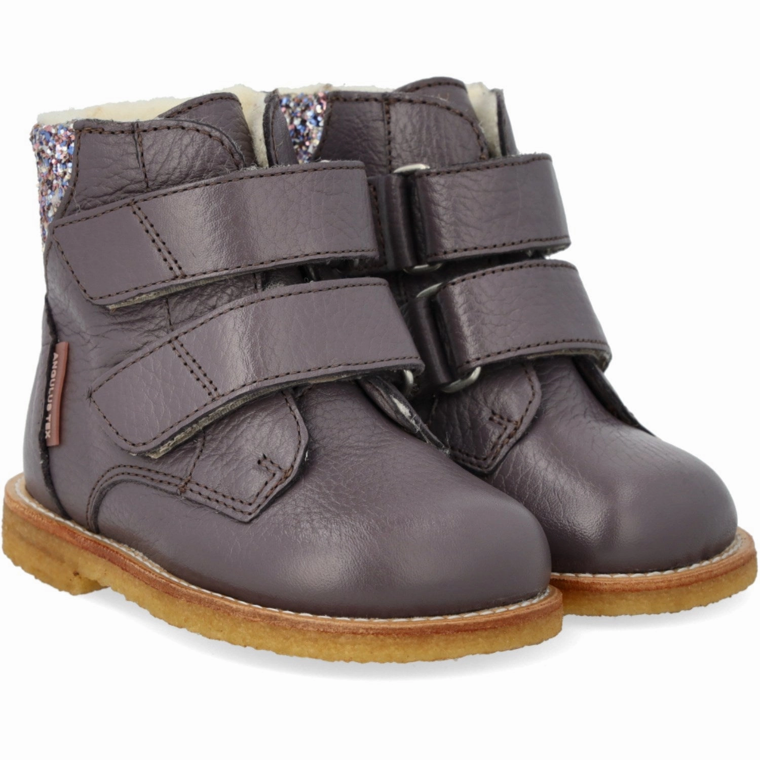 Breathable Urban Traveler Angulus Lavender/Pastel Multi Glitter TEX Boot with Glitter and Velcro Closure