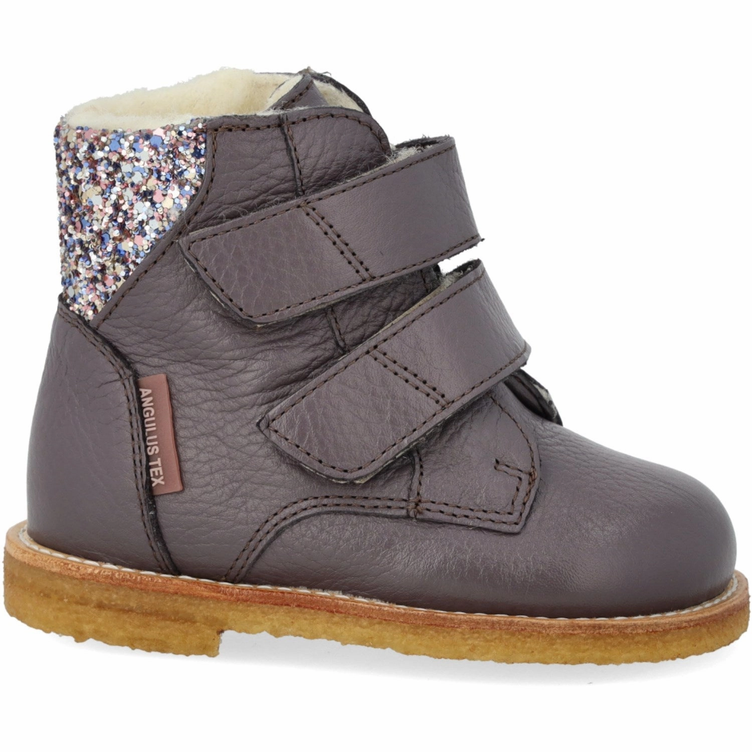 Angulus Lavender/Pastel Multi Glitter TEX Boot with Glitter and Velcro Closure Tread Control