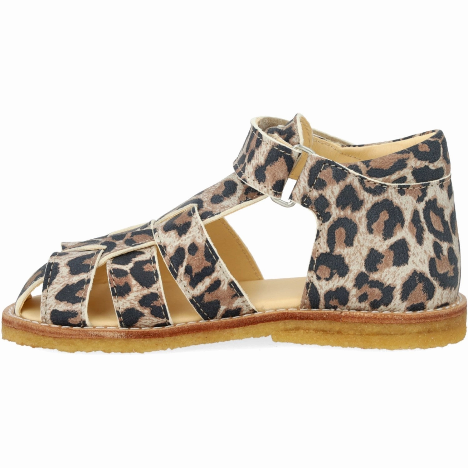 Angulus Leopard suede Beginner Sandal Med Velcro Closure Simple Step Walking Fit