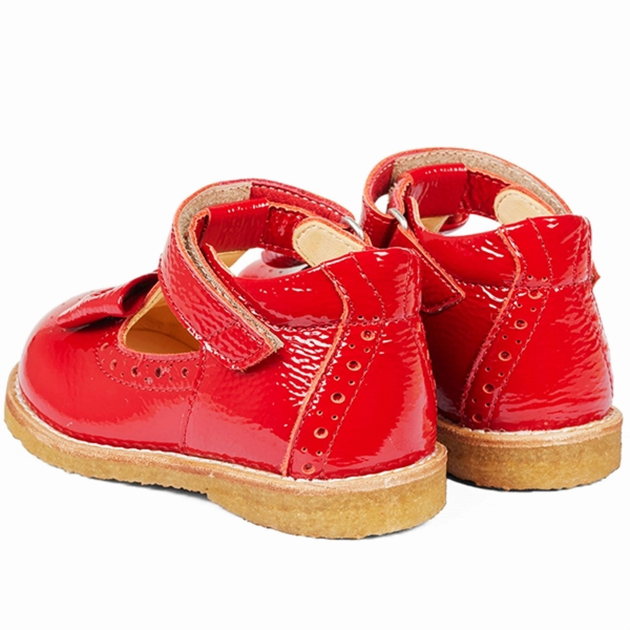 Angulus Mary Janes With Bow Dark Red Pure Flex