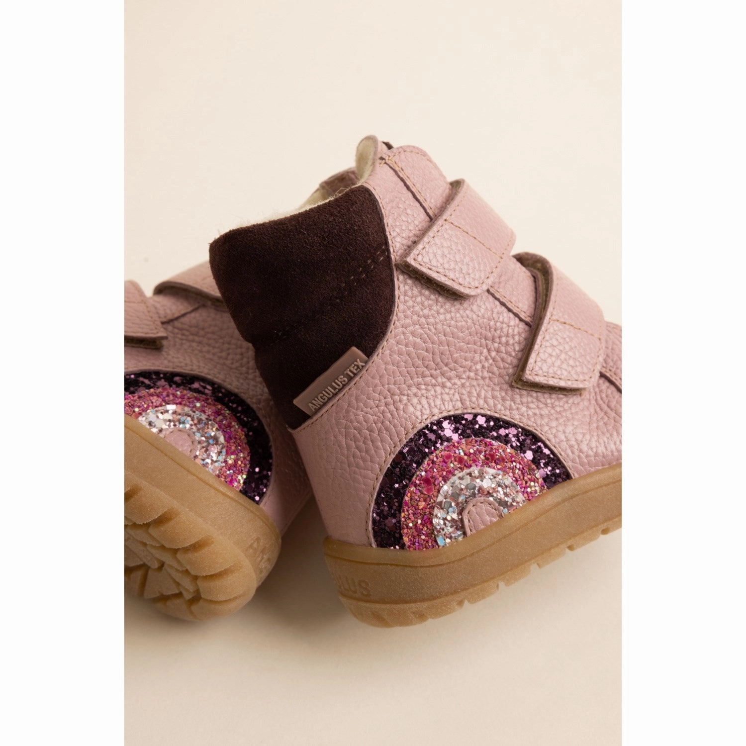 Angulus Mauve/Dusty Aubergine Tex-Boot Med Funklende Glitterregnbue Easy Match Tight Fit