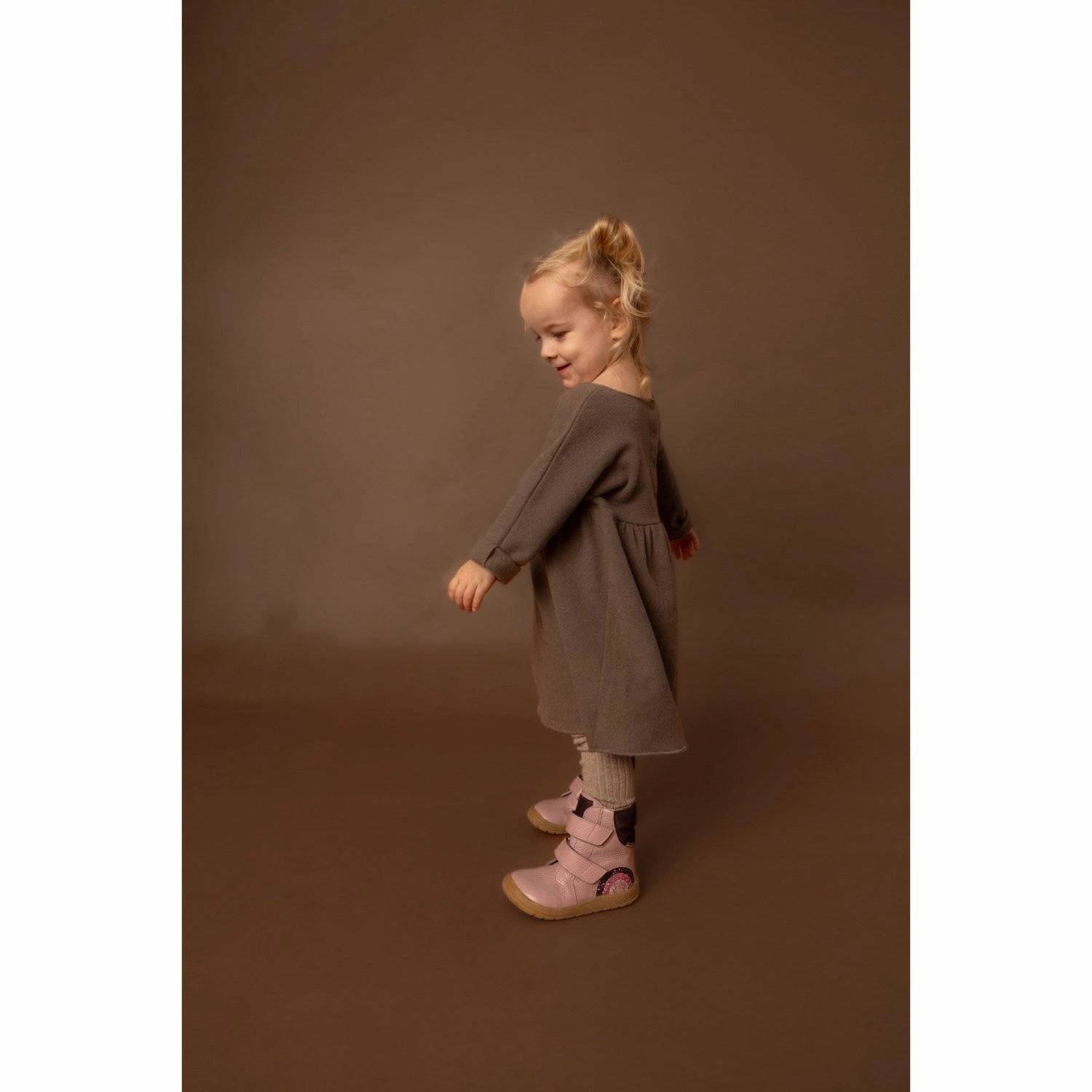 Angulus Mauve/Dusty Aubergine Tex-Boot Med Funklende Glitterregnbue Casual