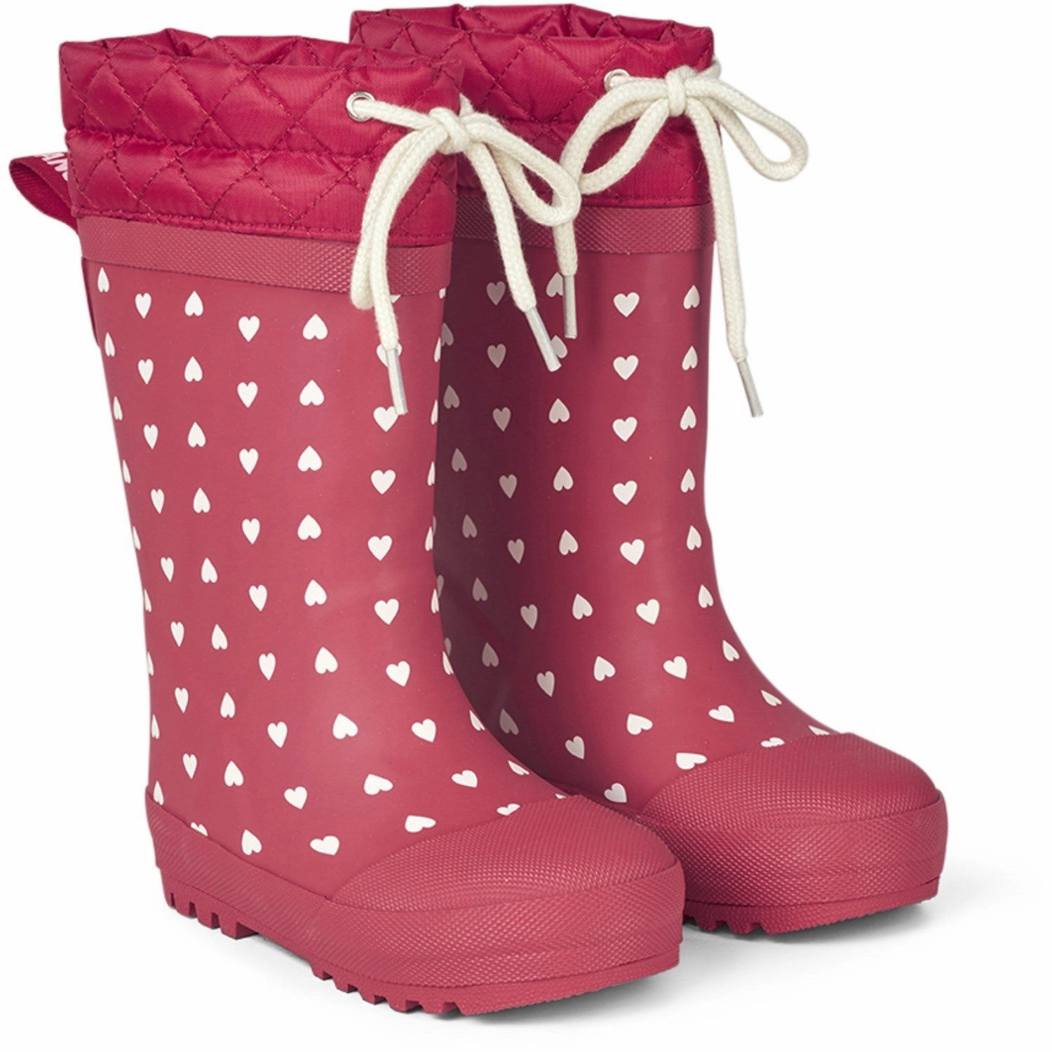 Angulus Red Hearts Print Rubber Boot Effortless Look Good Grip