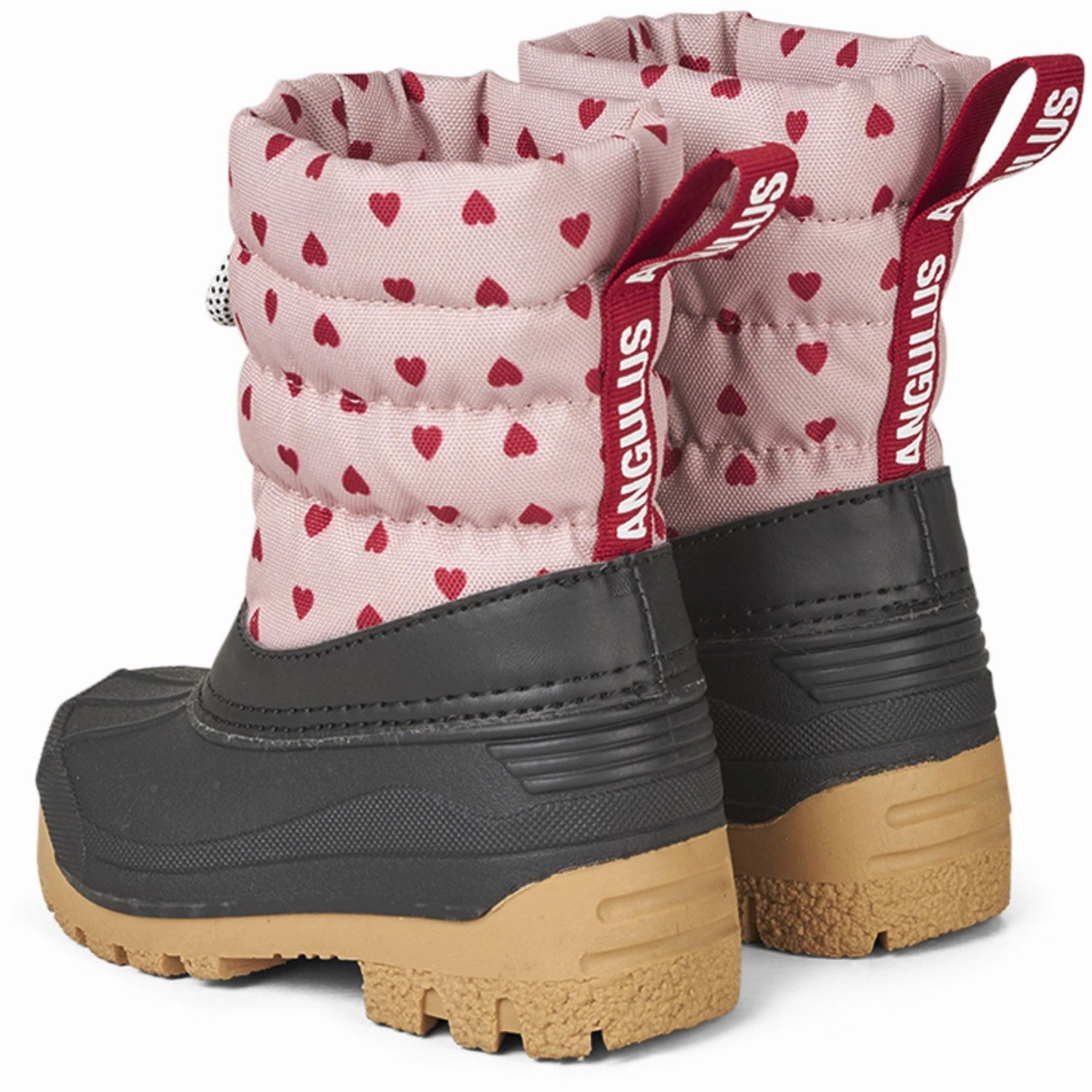 Angulus Rose Hearts Print Thermal-Boot Med Woolfoer Fashion Fit Comfort Lining Snowy Path
