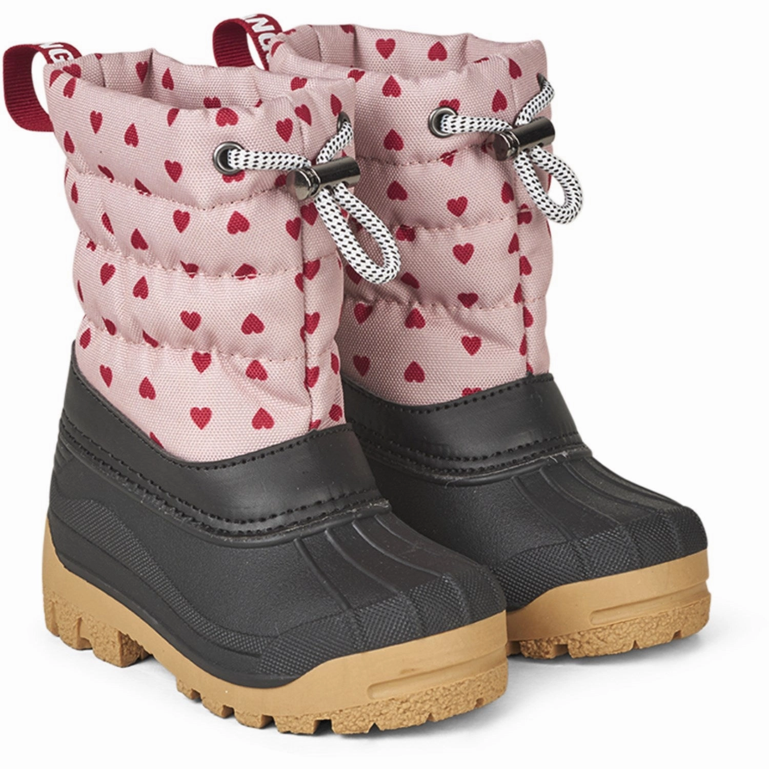 Flexible Frame Rainy Day Commuter Comfortable Grip Angulus Rose Hearts Print Thermal-Boot Med Woolfoer