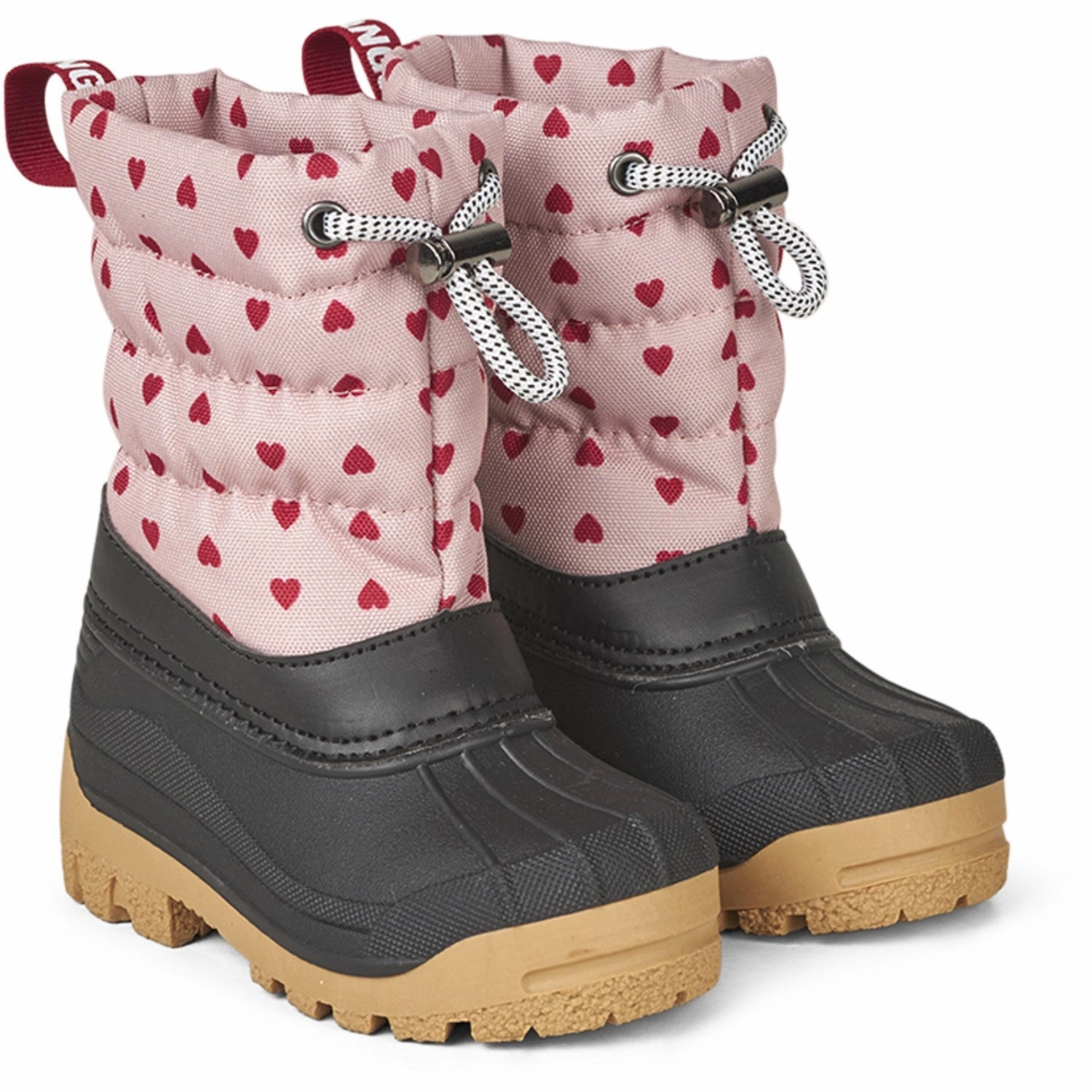 Smooth Surface Angulus Rose Hearts Print Thermal-Boot Med Woolfoer