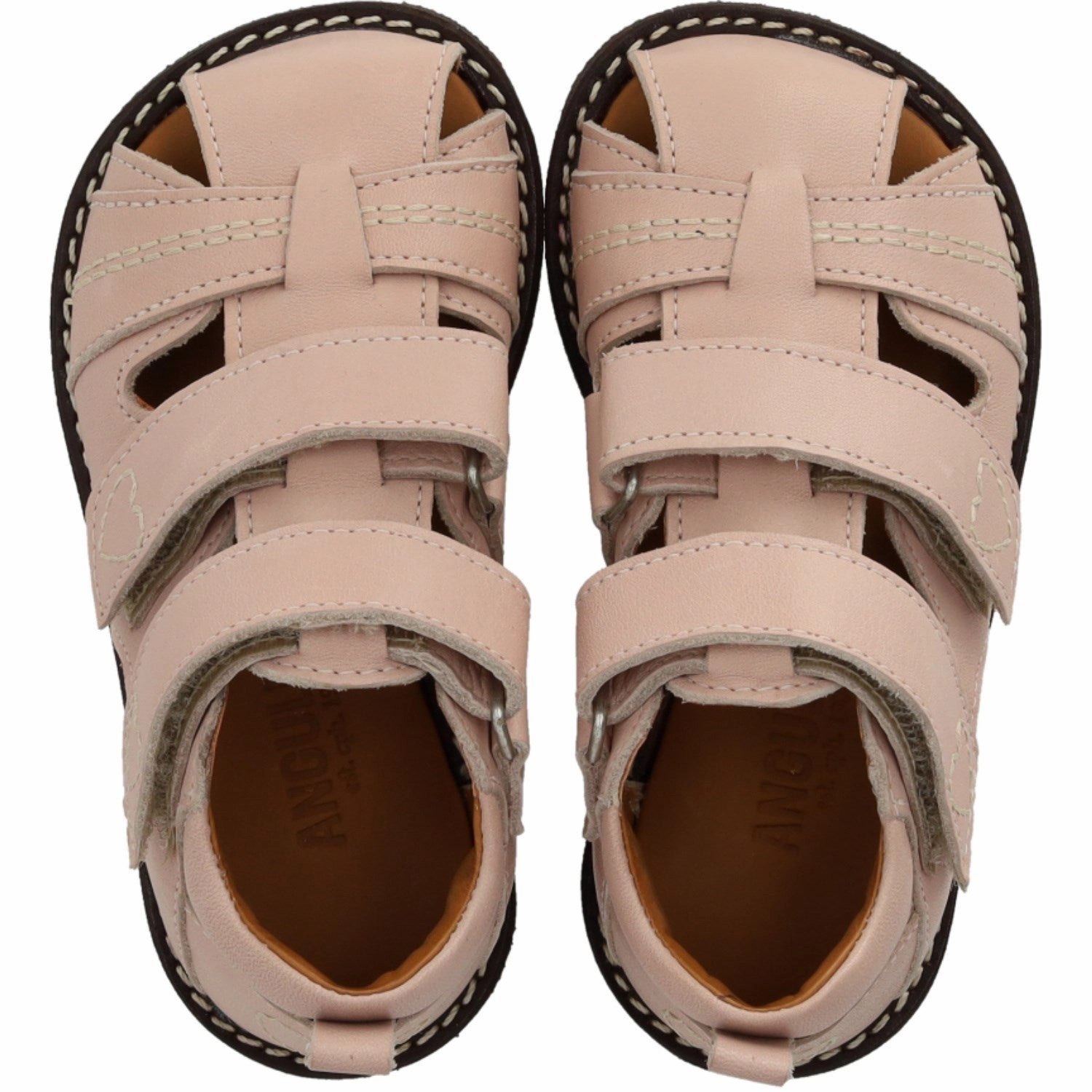 Multi Layer Cushioning Angulus Rosebud Beginner Sandal Med Kontrast Hjertebroderi