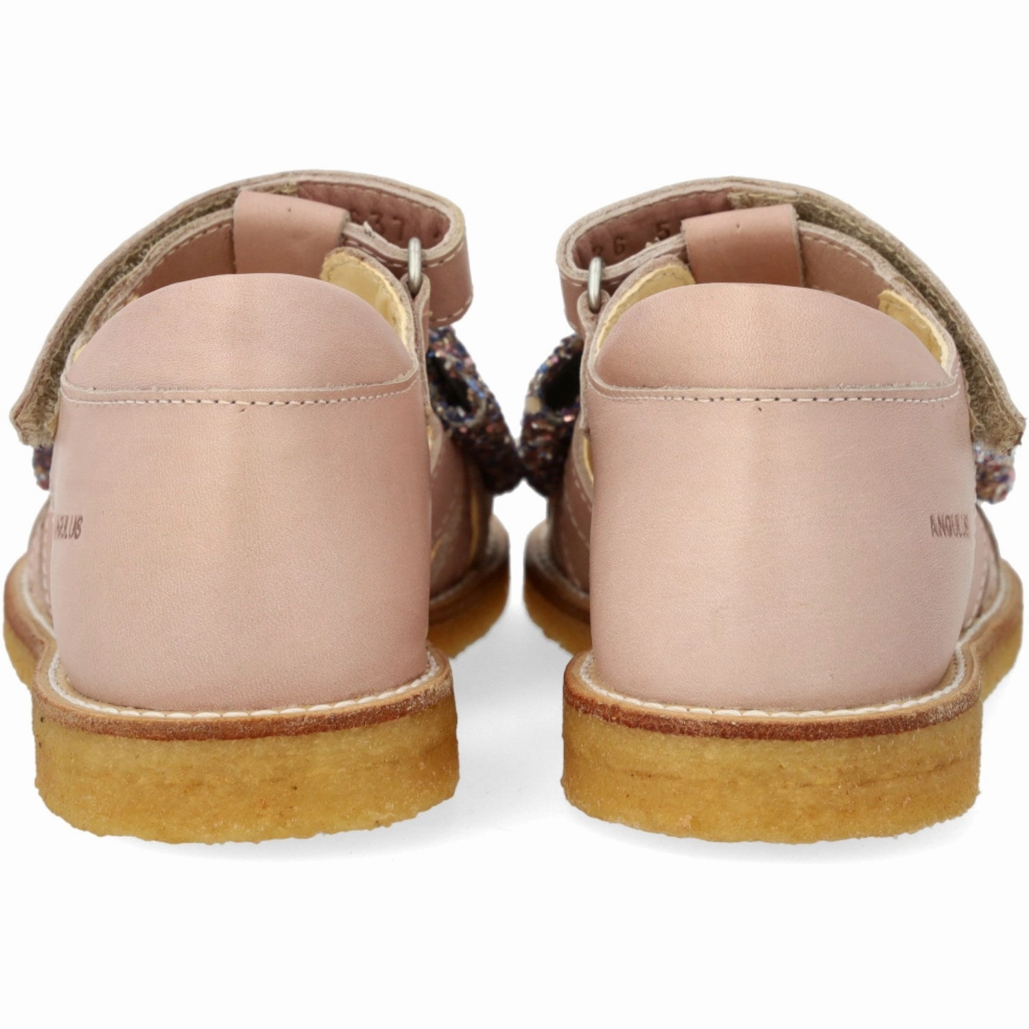 Angulus Rosebud/Pastel multi glitter Sandal Med Glittersl?jfe Og Velcro Closure Easy Clean Crystal Shine