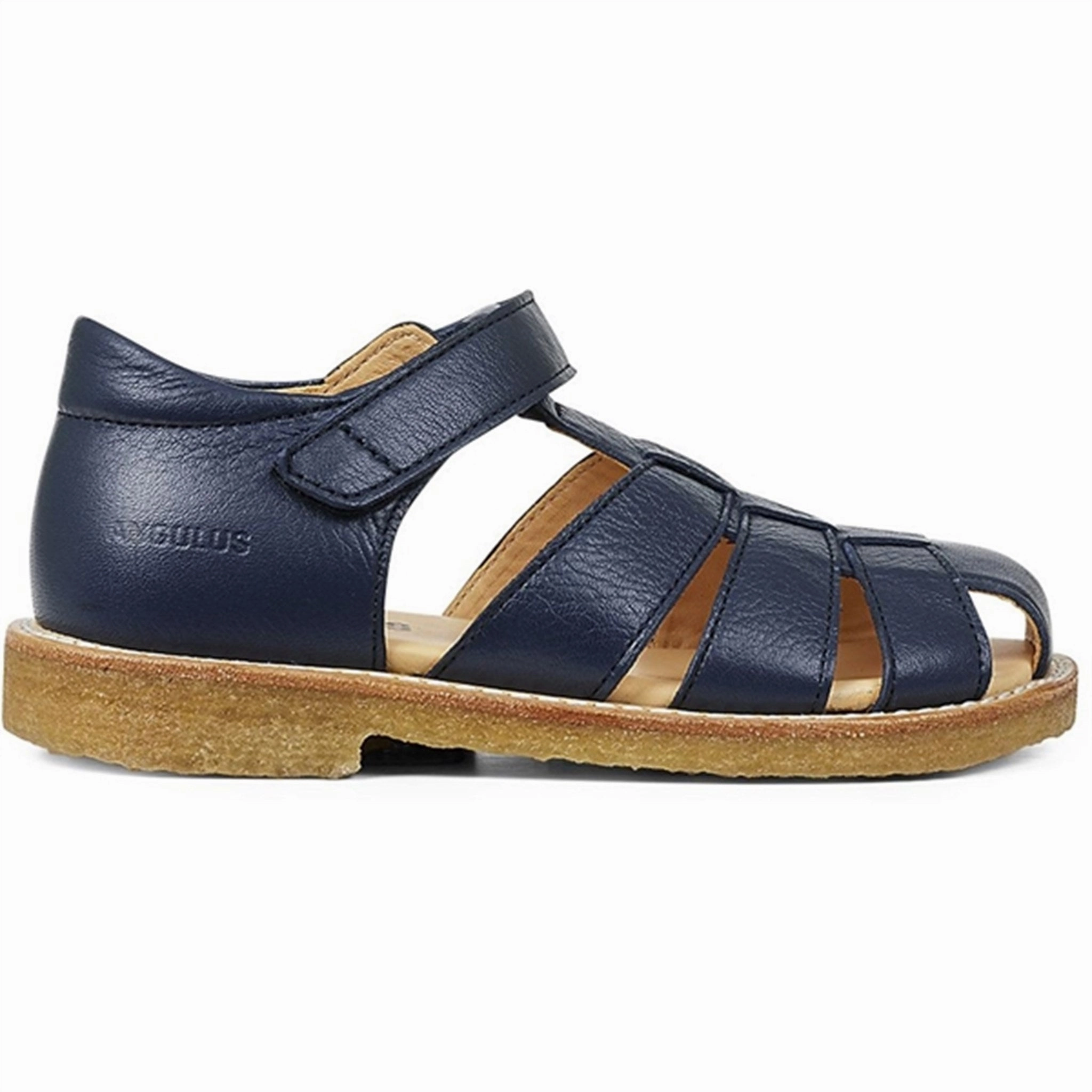 Angulus Sandal W. Velcro Navy Ground Hug Outdoor Comfort Shoes