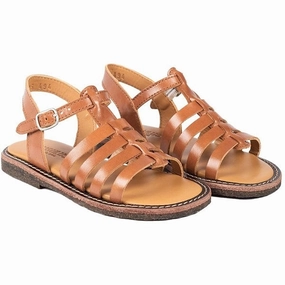 Angulus Sandals Cognac Breathable mesh panel