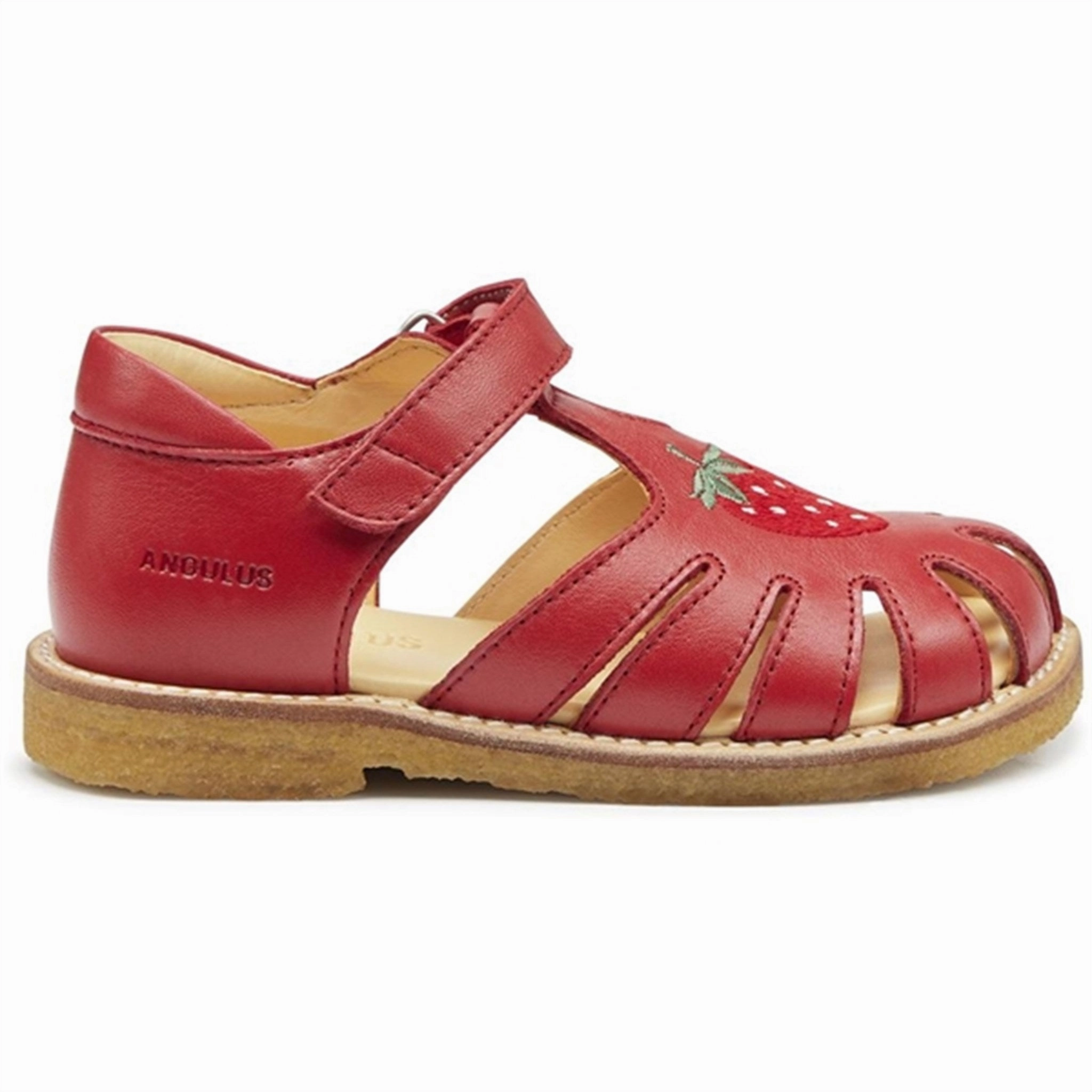 Comfortable For All-Day Wear Layered Midsole Angulus Sandals Red