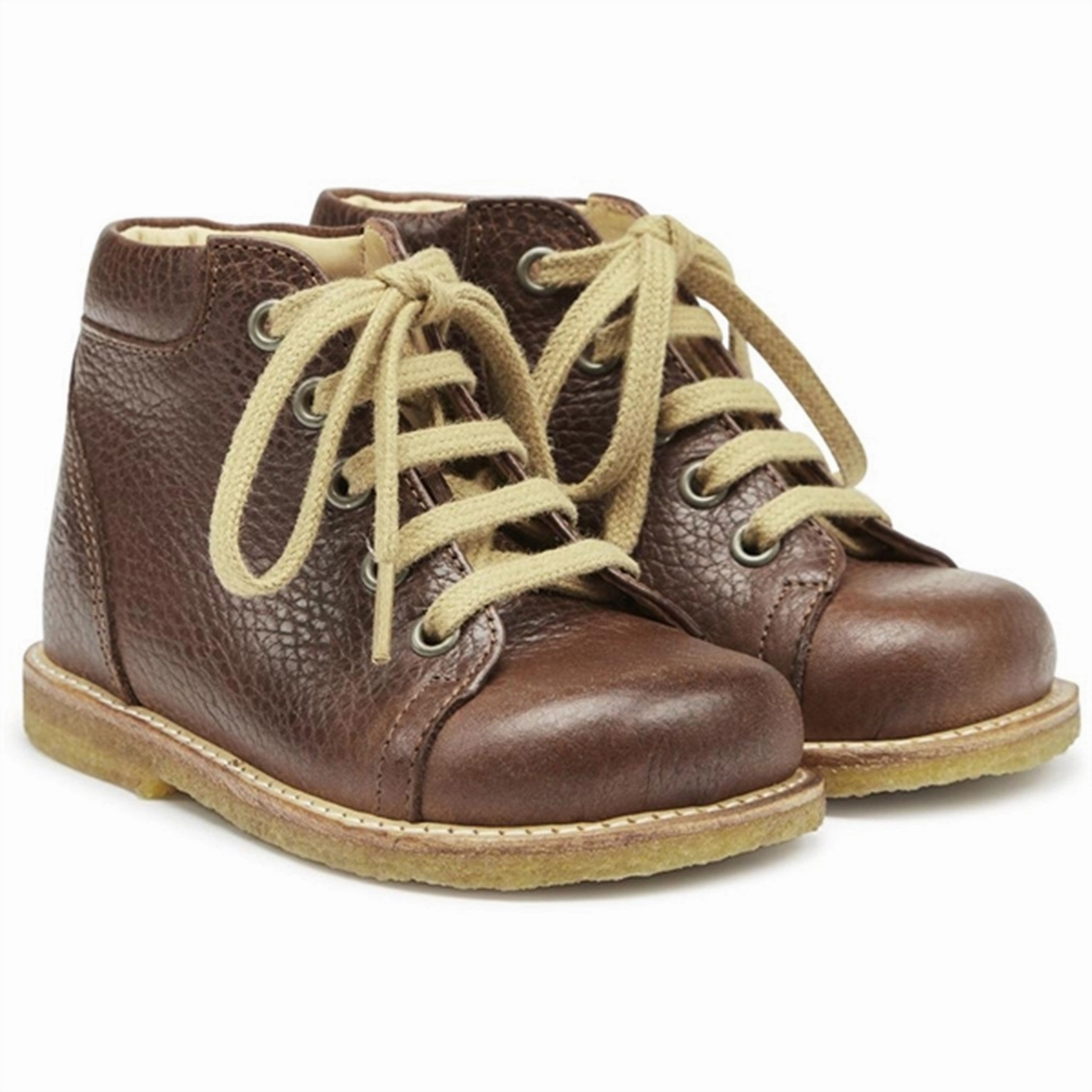 CasualStyle Calm Walk Angulus Shoe With Laces Cognac