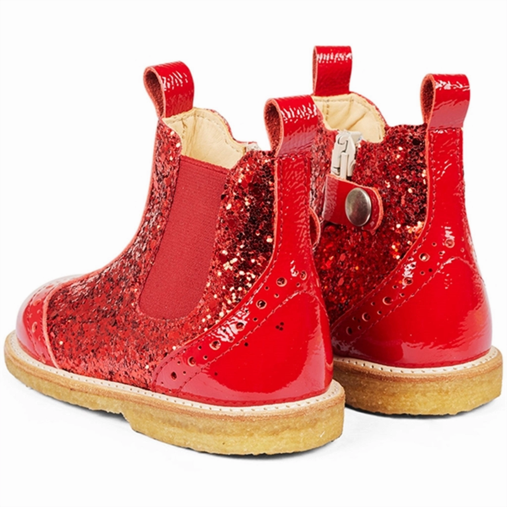 Street Trend Step Light Angulus Starter Chelsea Boots With Zipper Red/Red/Red Elastic