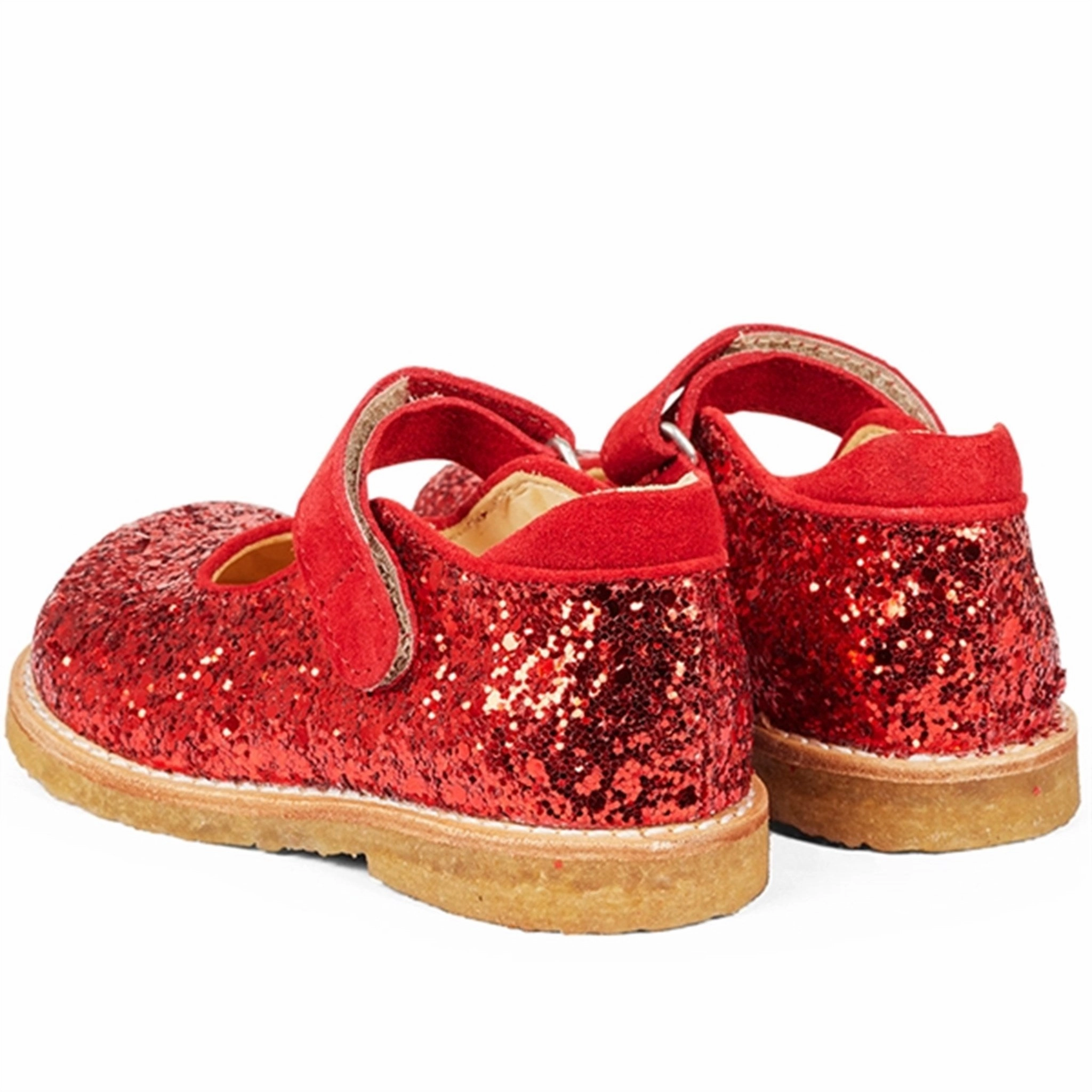 Angulus Starter Mary Janes With Velcro Red/Red Glitter Dynamic Fit Rain Step