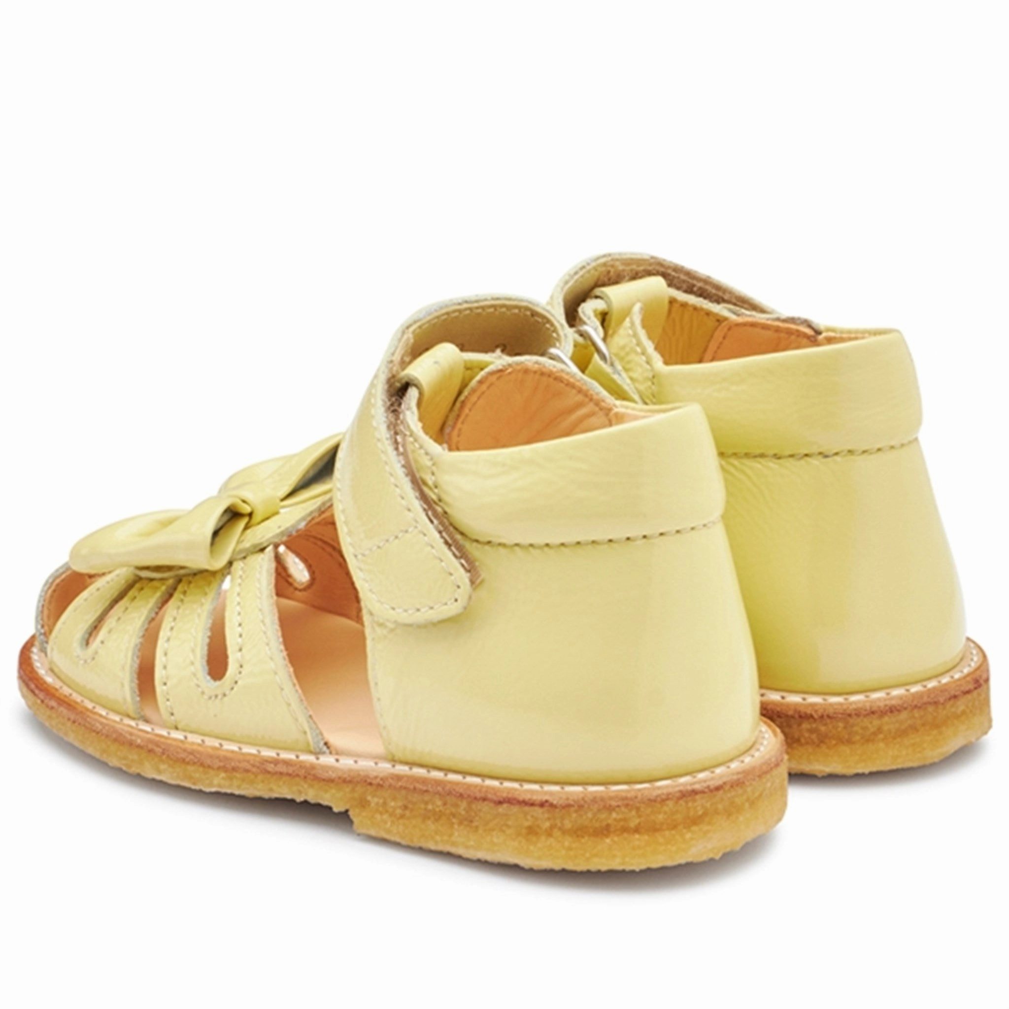 Angulus Starter Sandal W. Bow And Velcro Light Yellow All Fit