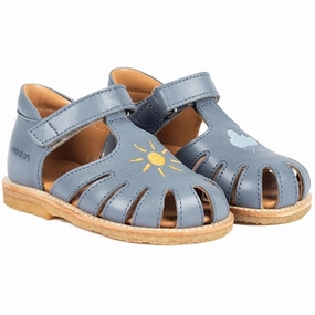 Adjustable Closure Secure Wrap Angulus Starter Sandals Blue Fog