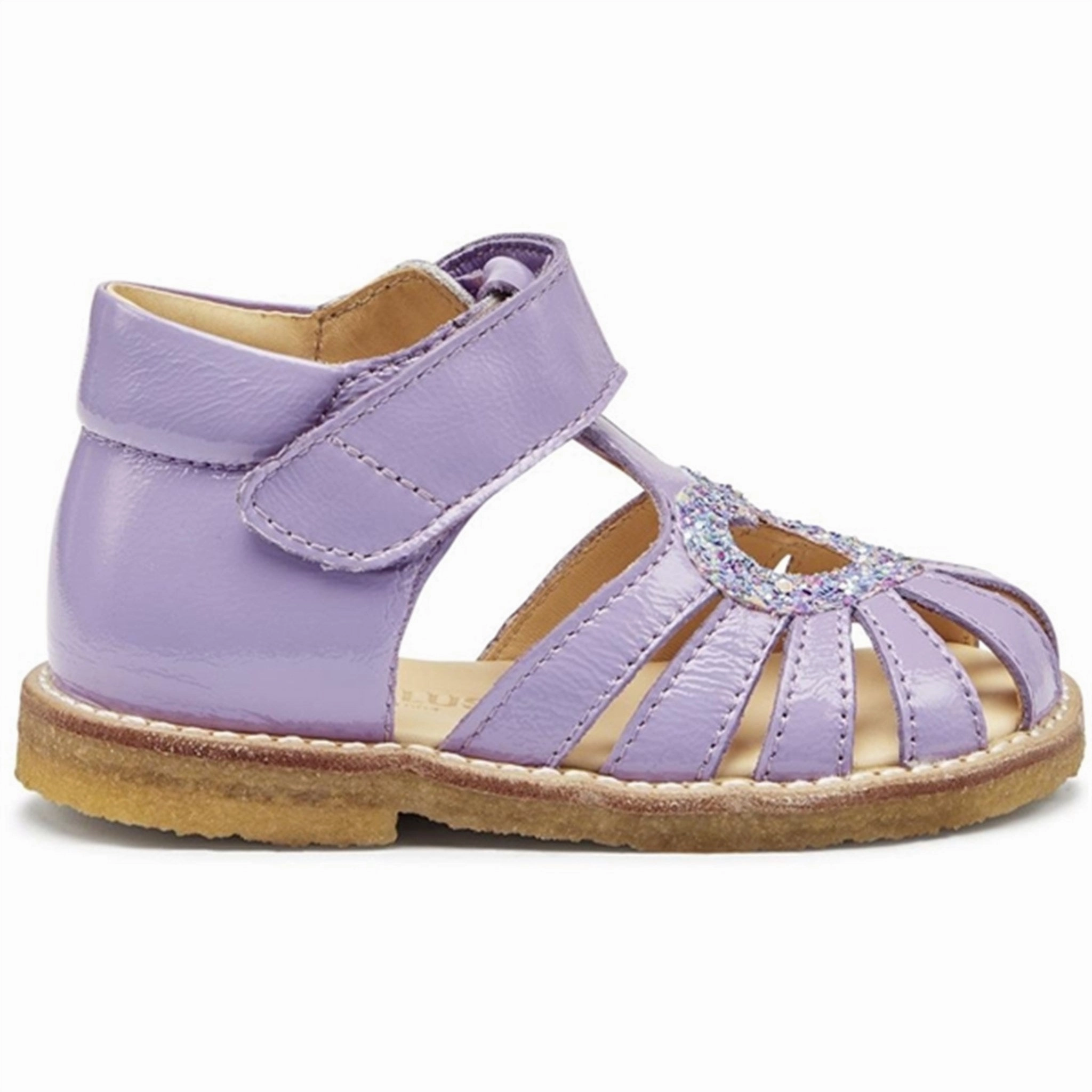 Practical Stretchable Angulus Starter Sandals Lilac/Confetti Glitter