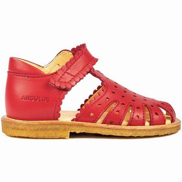 Open Front Moisture wicking Angulus Starter Sandals Red