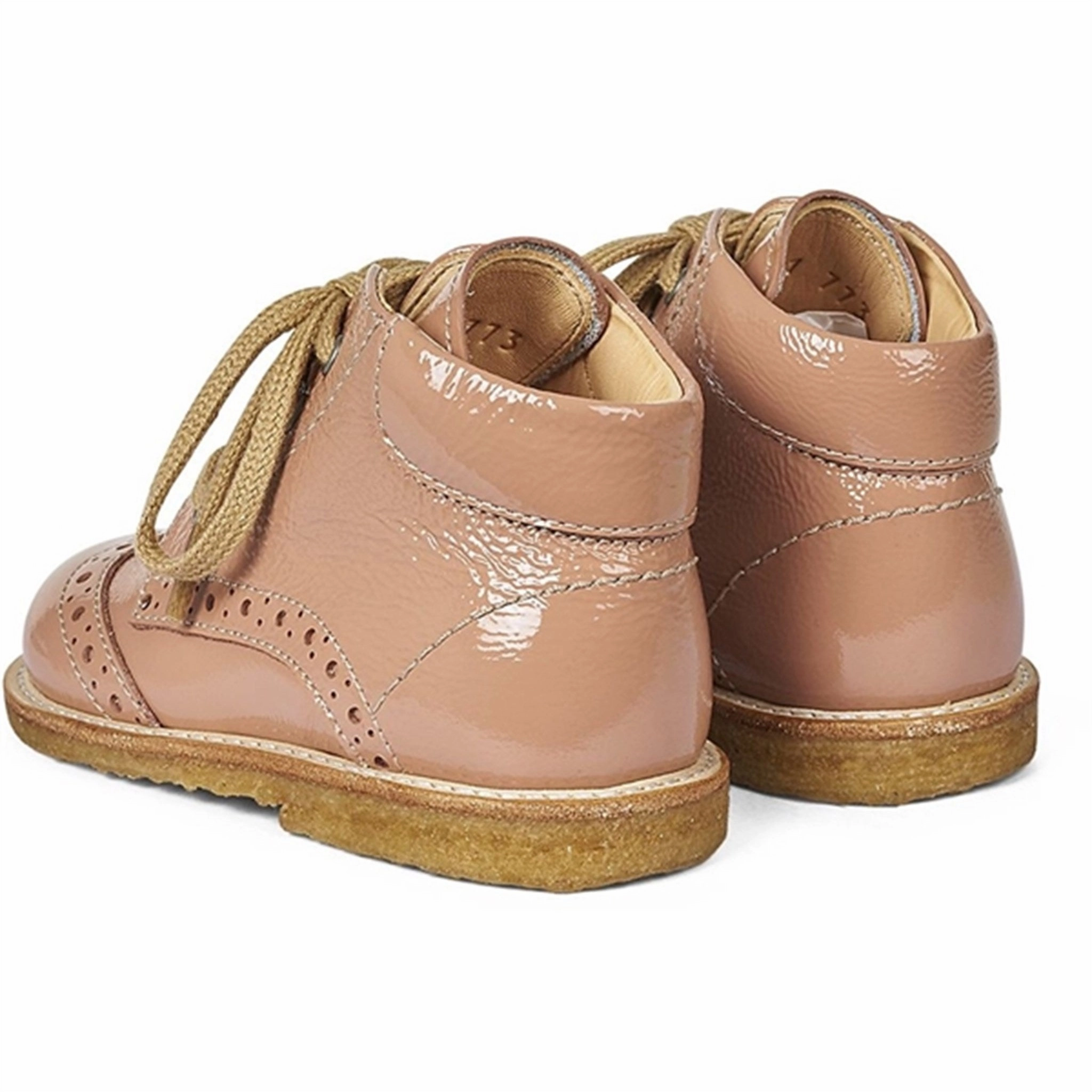 Angulus Starter Shoe W. Laces Dark Peach Canyon Path