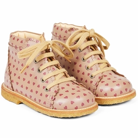 Angulus Starter Shoe With Hearts And Lace Make-Up Dry Comfort