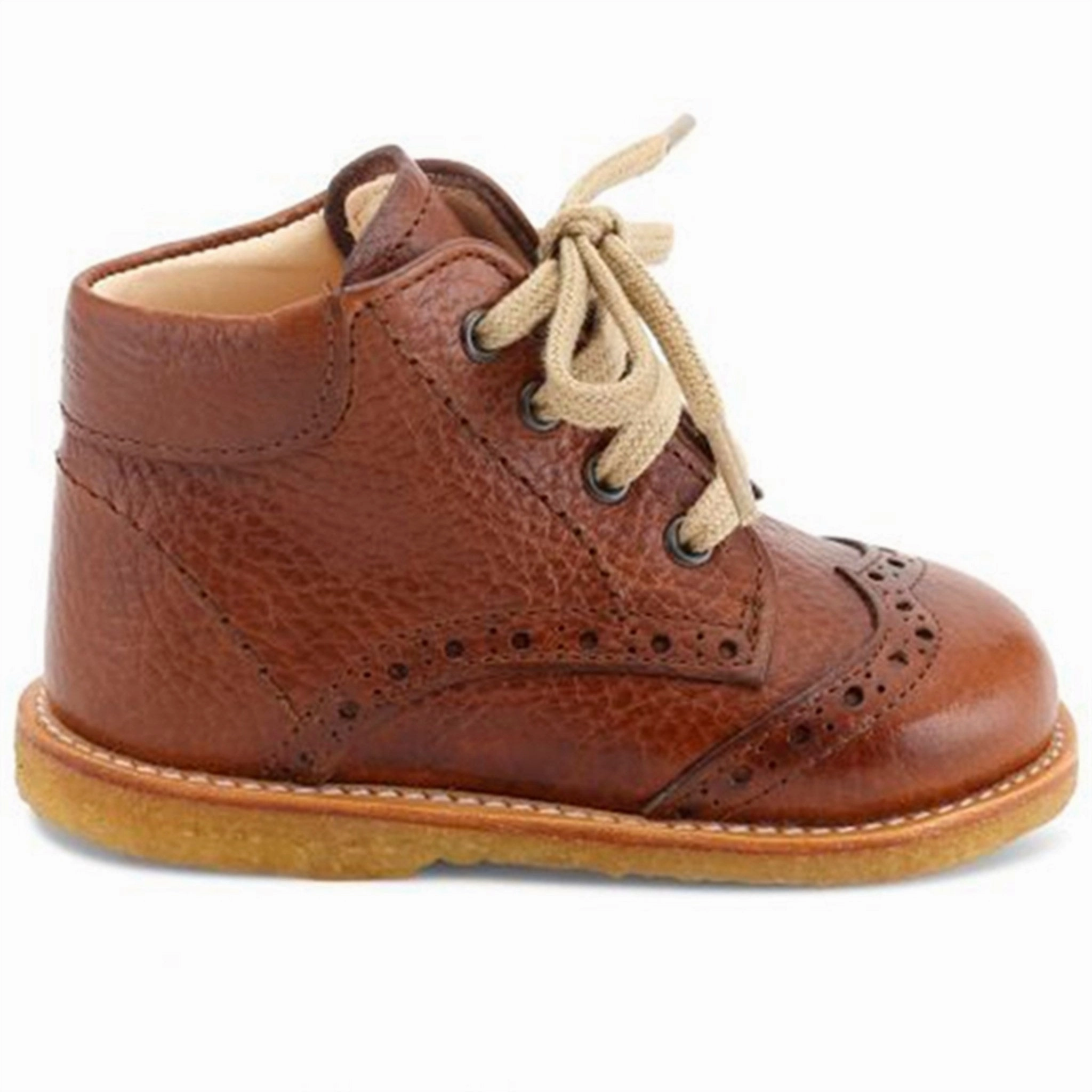 Street Fest Minimalist Footbed Design Angulus Starter Shoe With Lace Cognac