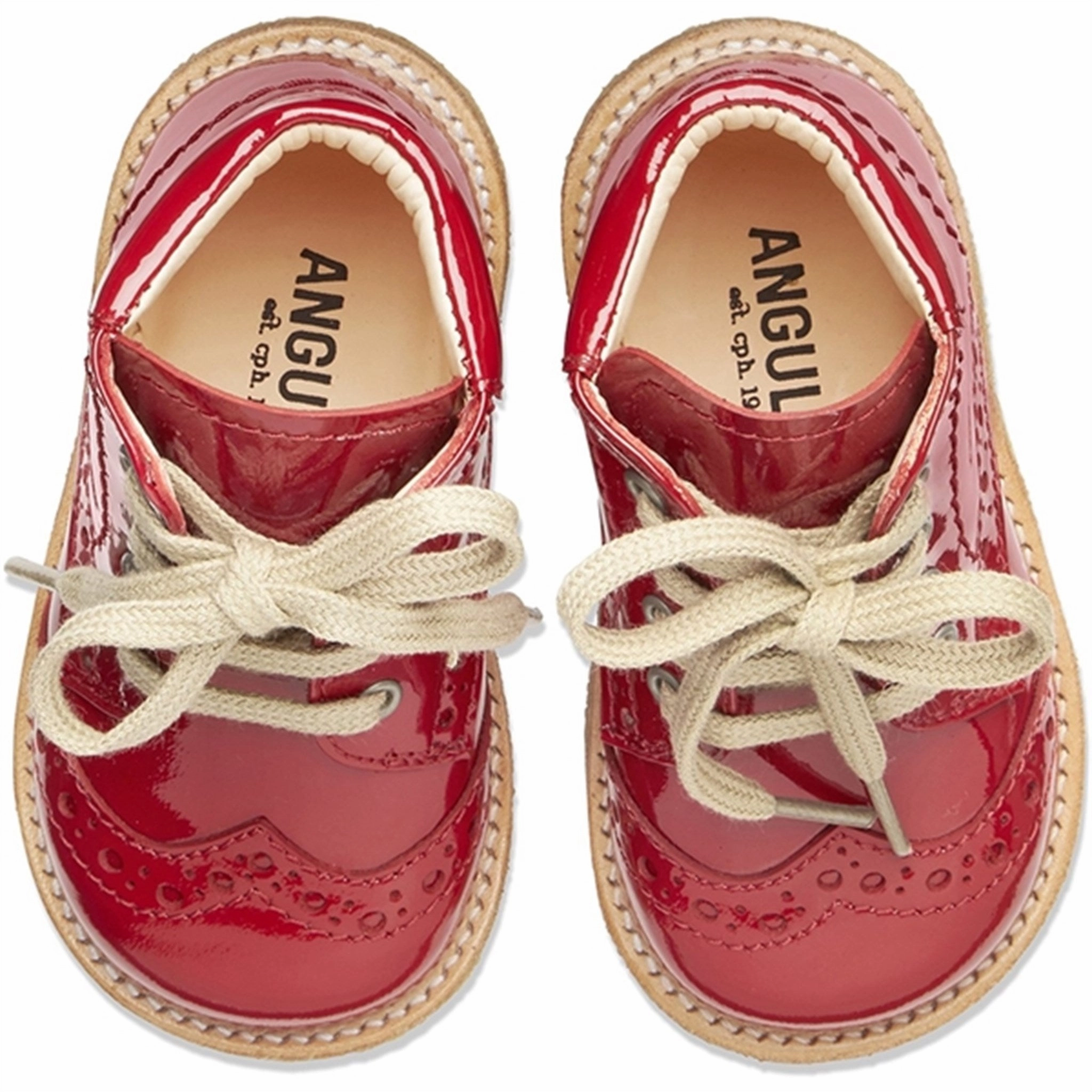 Angulus Starter Shoe With Lace Dark Red Classic Build