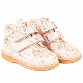 Angulus Starter Shoes Rose Gold Flowers Shady Run Dawn Walk