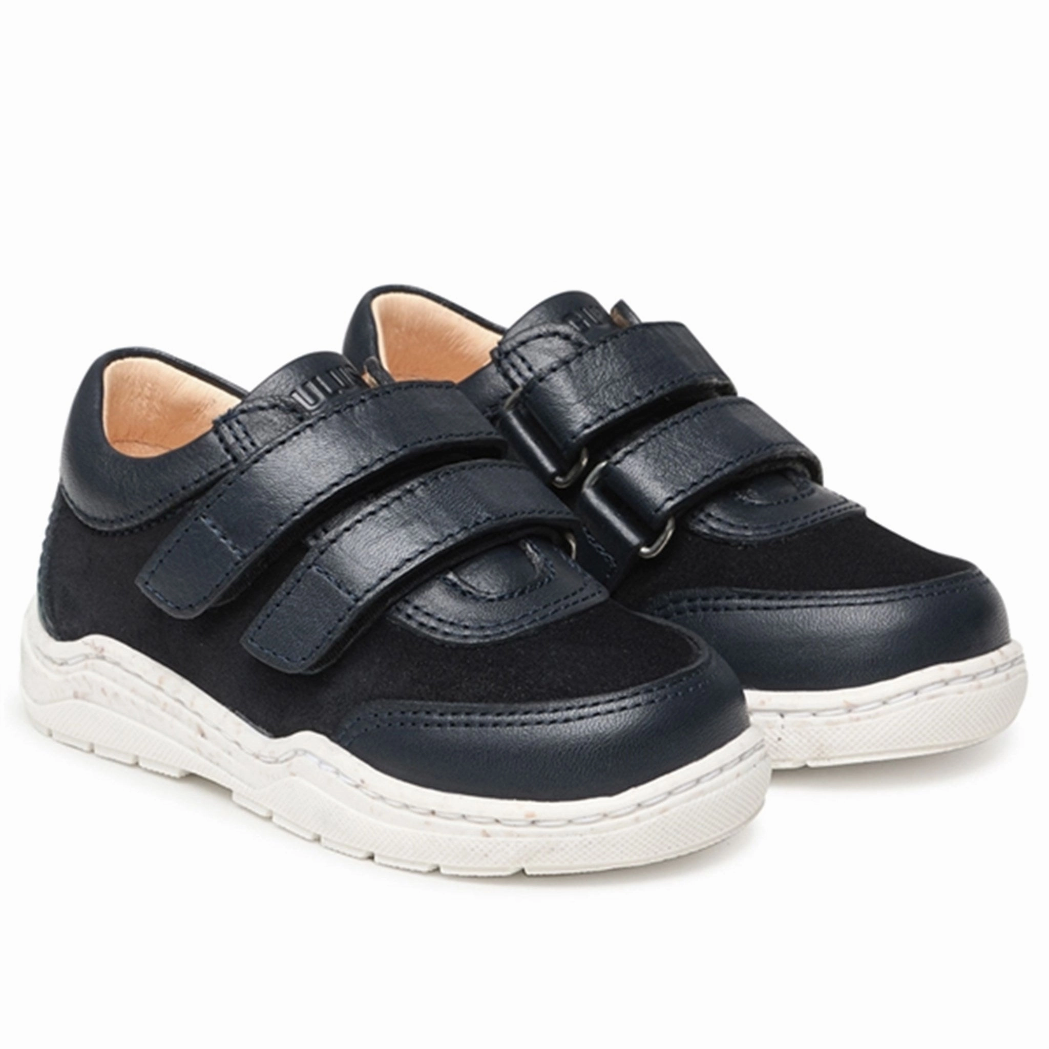 Unisex Fit ventilation channels Angulus Starter Sneaker w. Velcro Navy/Navy 3364-101-7547 1546/2215