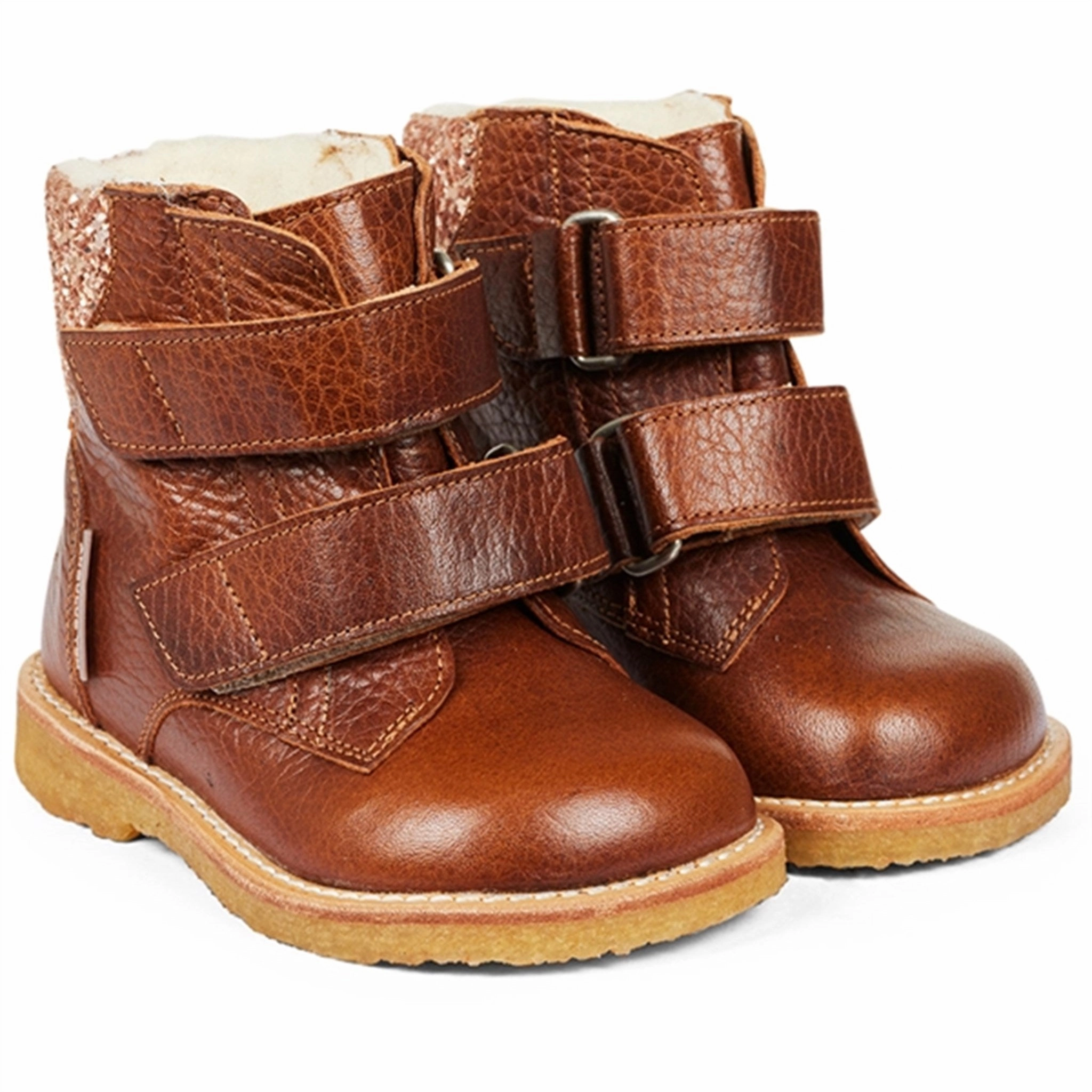 Angulus Starter Tex boots With Velcro Cognac/Maple Rugged Protection Casual Footwear