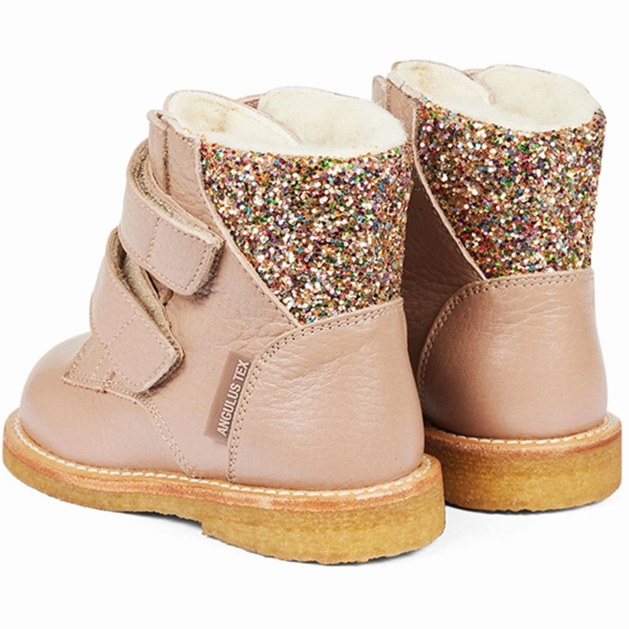 Angulus Starter Tex boots With Velcro Make Up/Multi Glitter Strong Grip