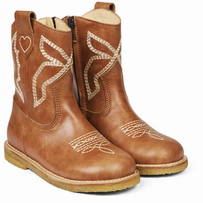 Angulus Tan Cowboy Boot Non Slip Tread Pattern