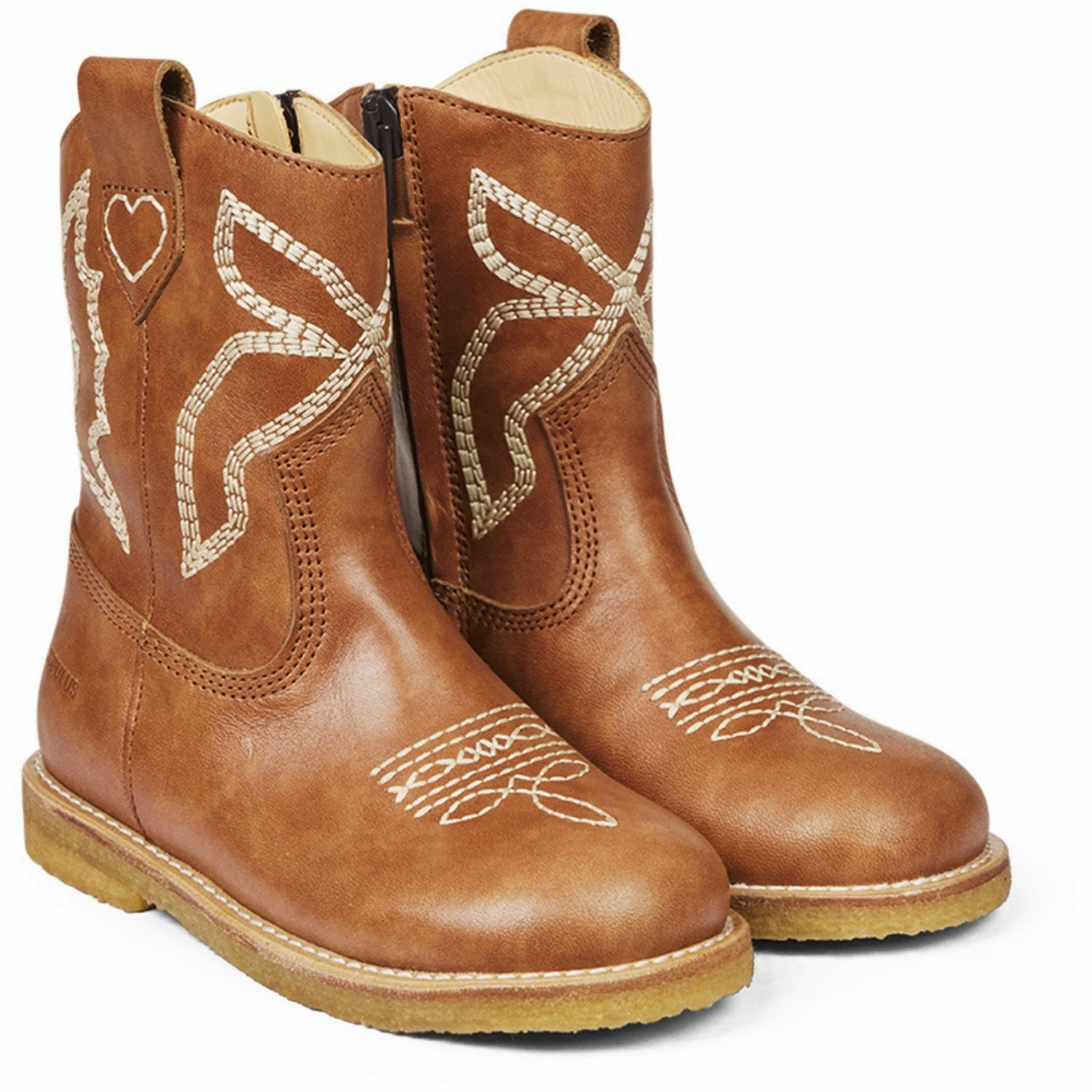 Angulus Tan Cowboy Boot Non Slip Tread Pattern