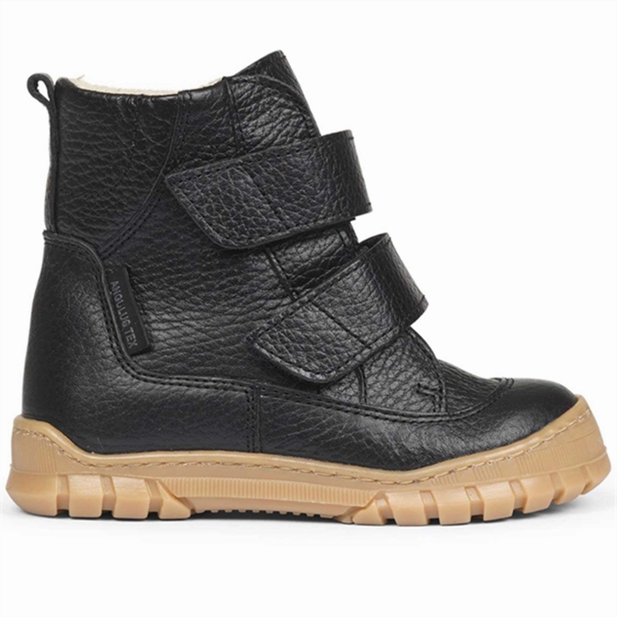 Anti Odor Technology Deep Grooves Angulus TEX Boots w. Velcro Black 2115-101-2504