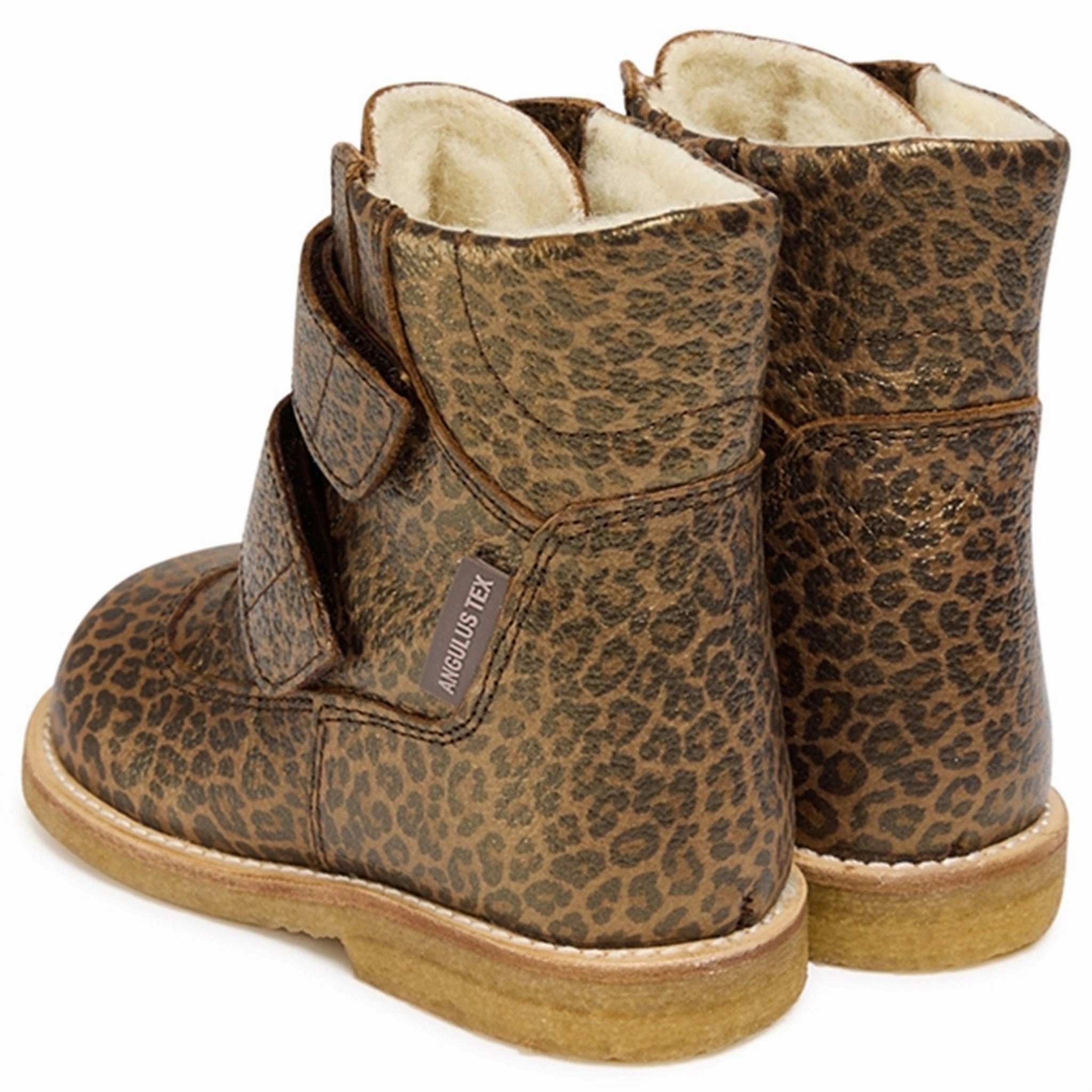 Angulus Tex Boots w Velcro Brown Leo Cozy Feel Smart Design